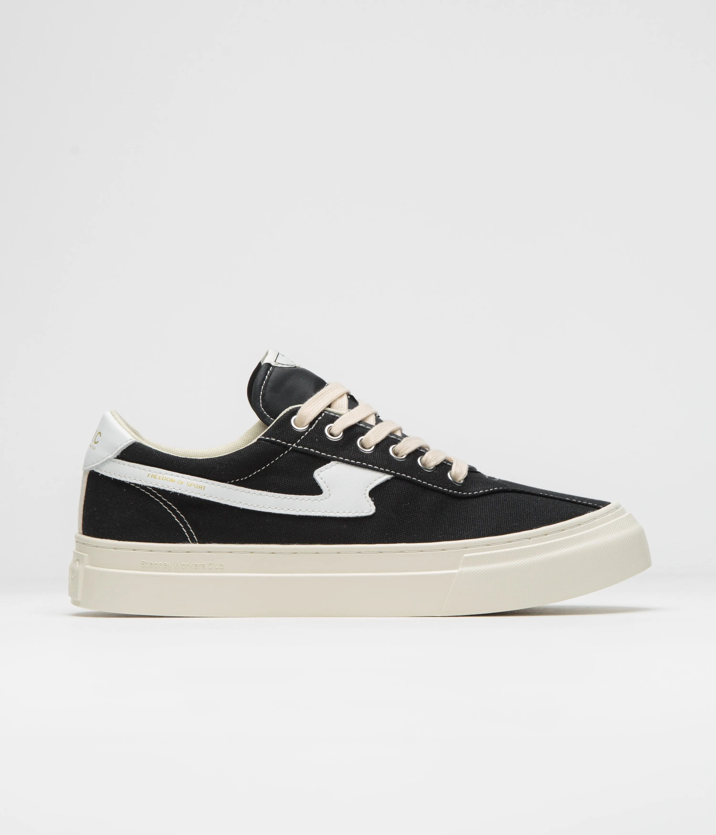 Stepney Workers Club Dellow Canvas S-Strike Cup Schuhe - Schwarz / Weiß Stepney Workers Club Schuhe