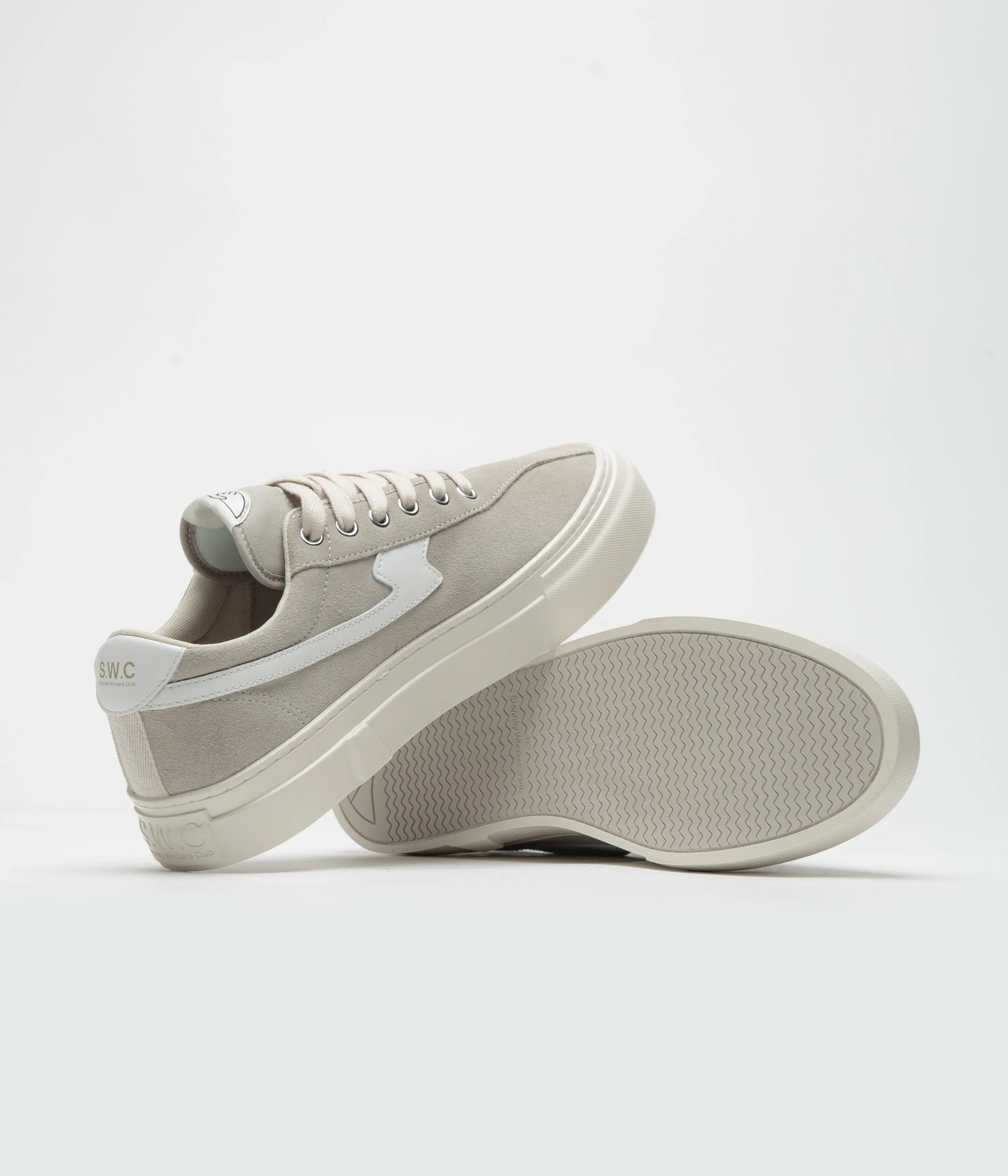Stepney Workers Club Dellow S-Strike Cup Schuhe - Hellgrau / Weiß Stepney Workers Club Schuhe