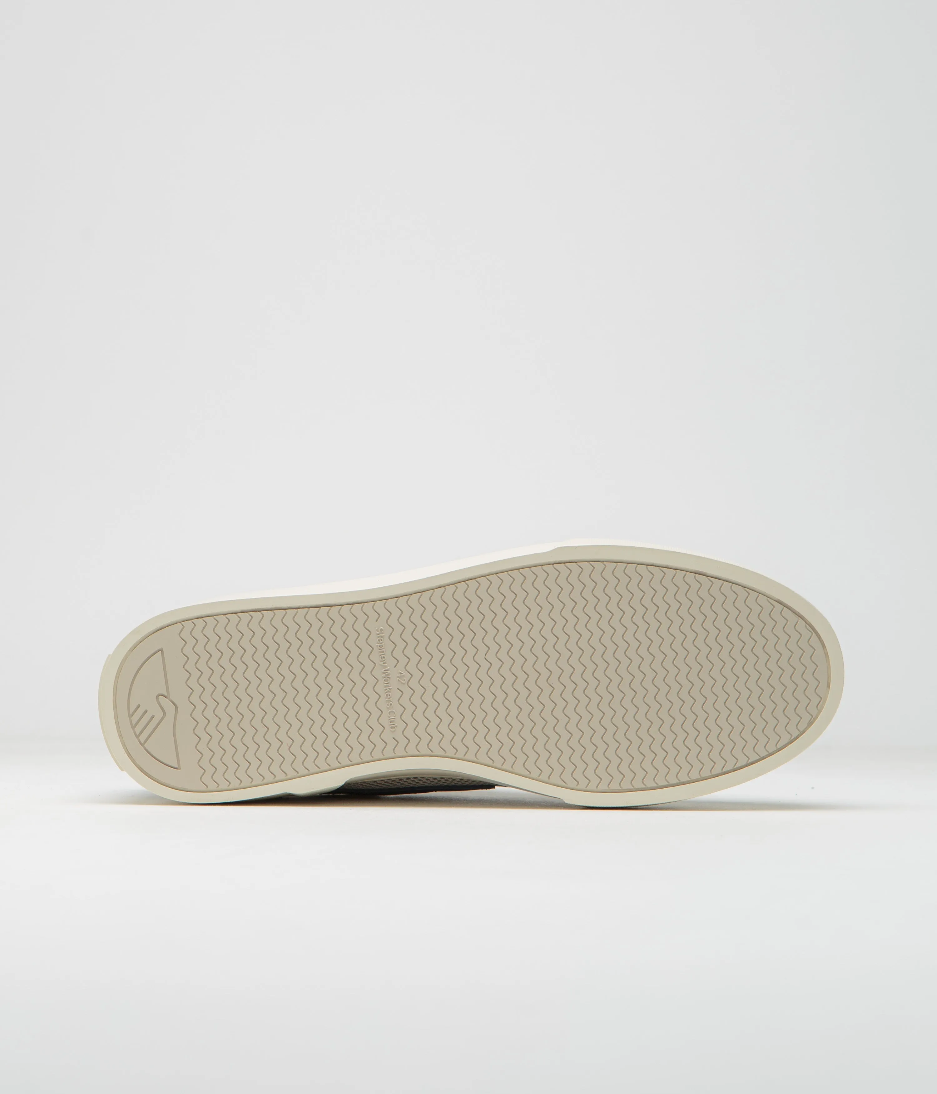 Stepney Workers Club Dellow S-Strike Cup Tennis Mesh Schuhe - Ecru / Blau Stepney Workers Club Schuhe