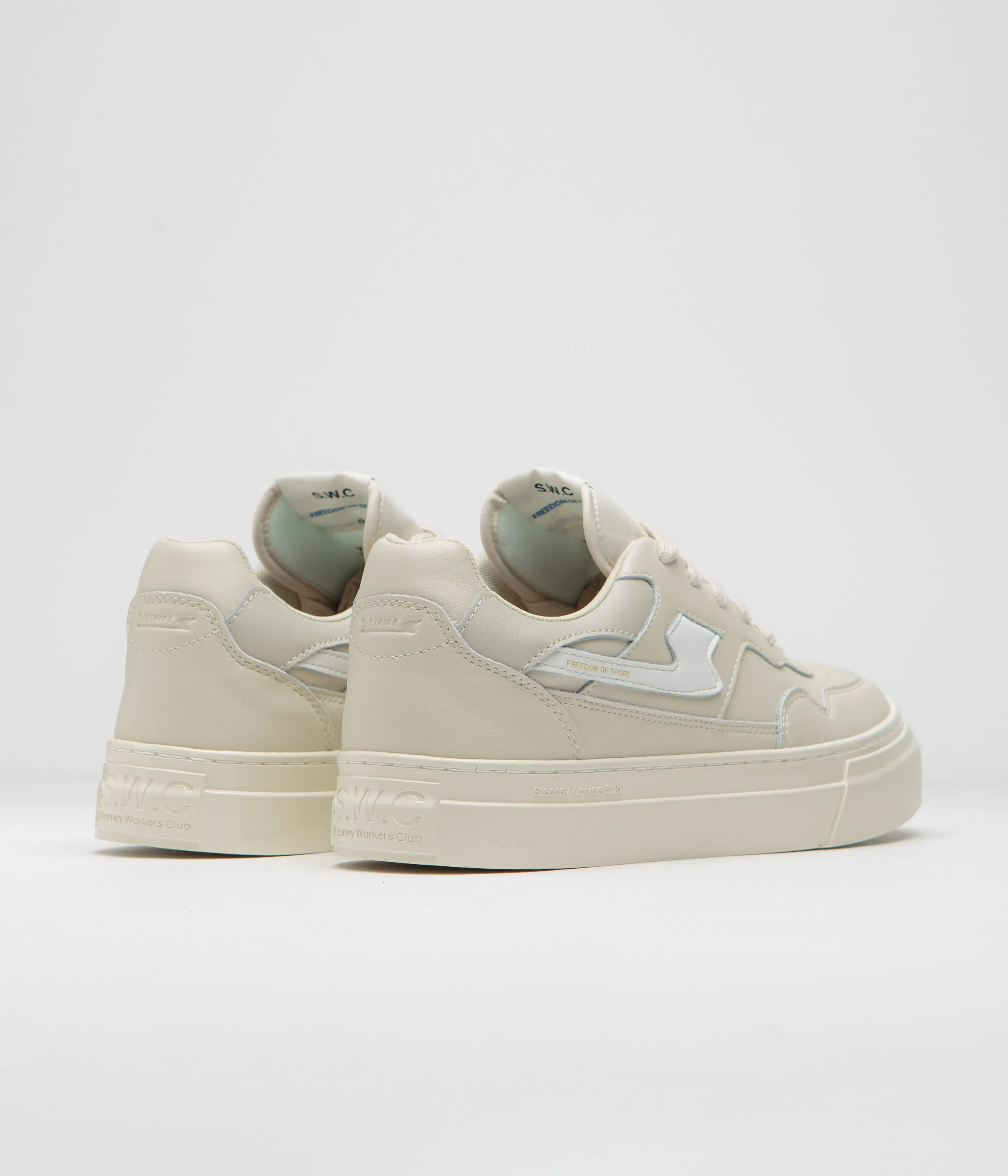 Stepney Workers Club Pearl S-Strike Lederschuhe - Ecru / Weiß Stepney Workers Club Schuhe