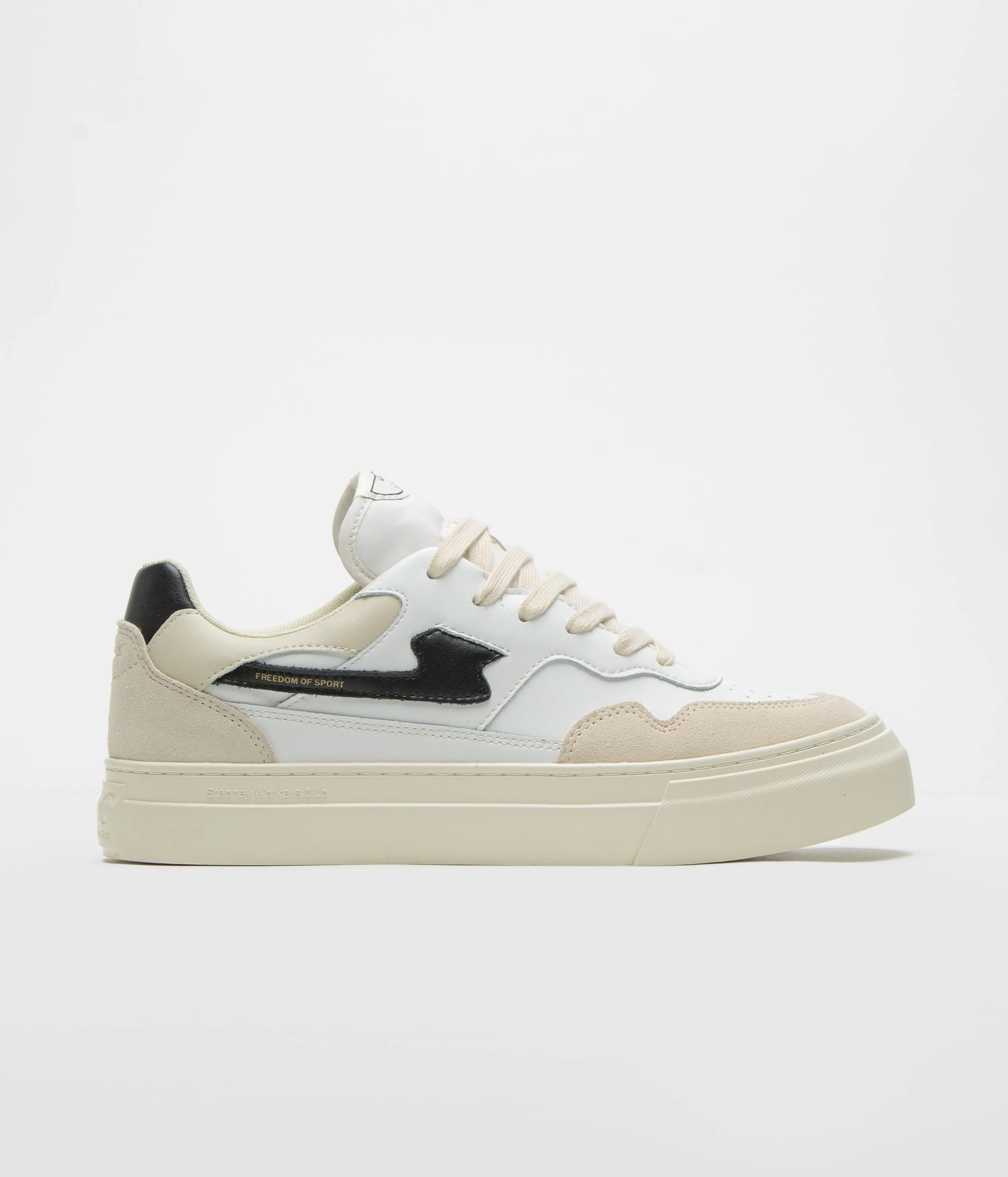 Stepney Workers Club Pearl S-Strike Lederschuhe - Frühlingsschwarze Stepney Workers Club Schuhe