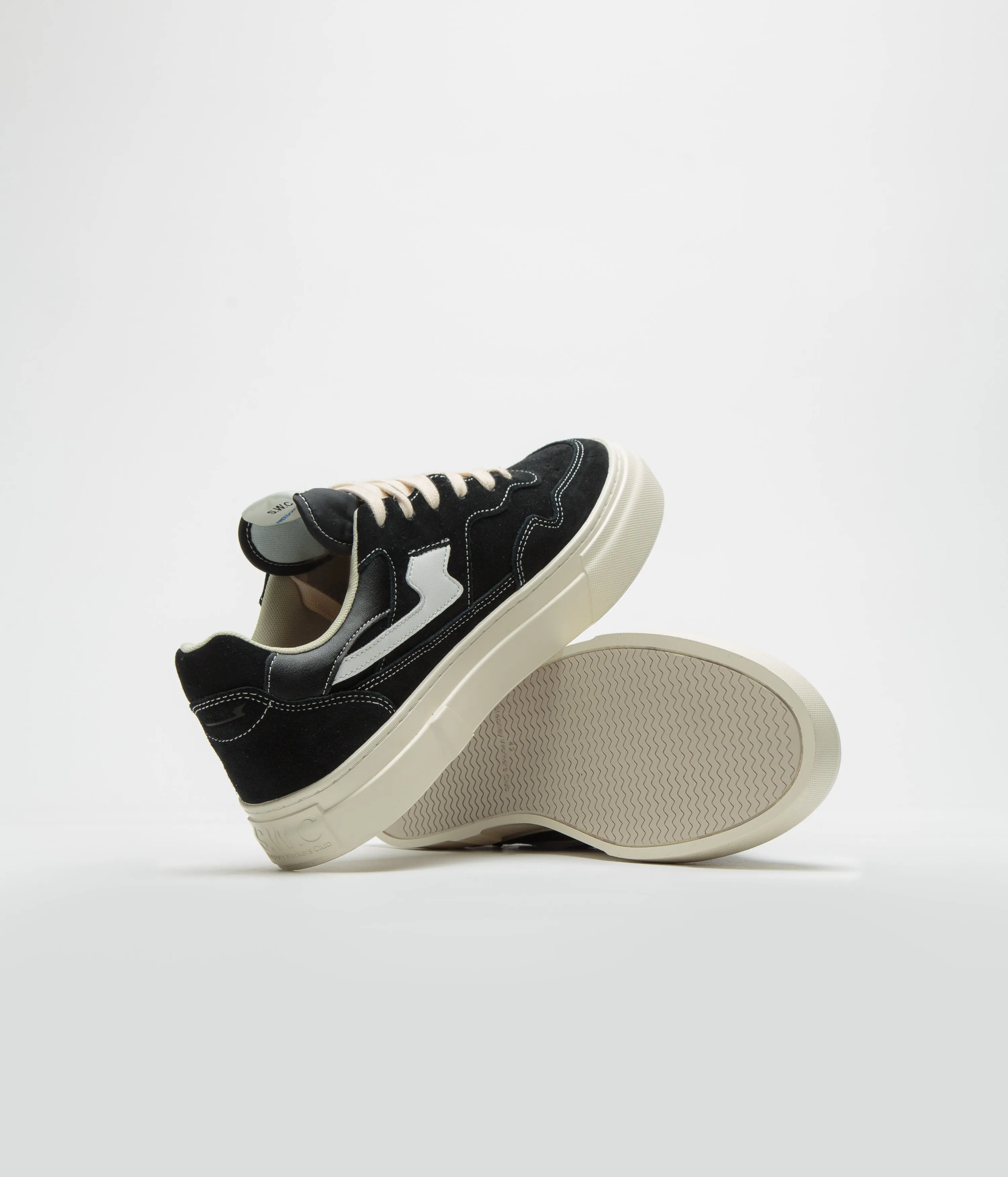 Stepney Workers Club Pearl S-Strike Wildlederschuhe - Schwarz / Weiß Stepney Workers Club Schuhe