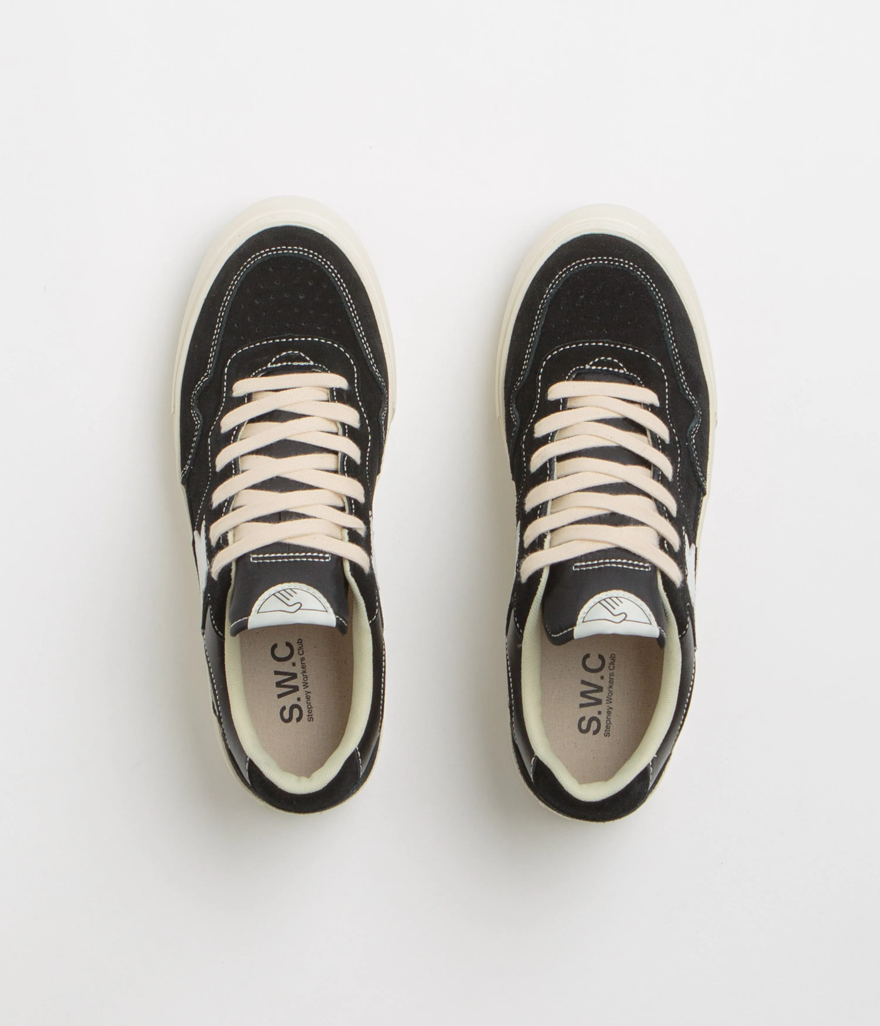 Stepney Workers Club Pearl S-Strike Wildlederschuhe - Schwarz / Weiß Stepney Workers Club Schuhe