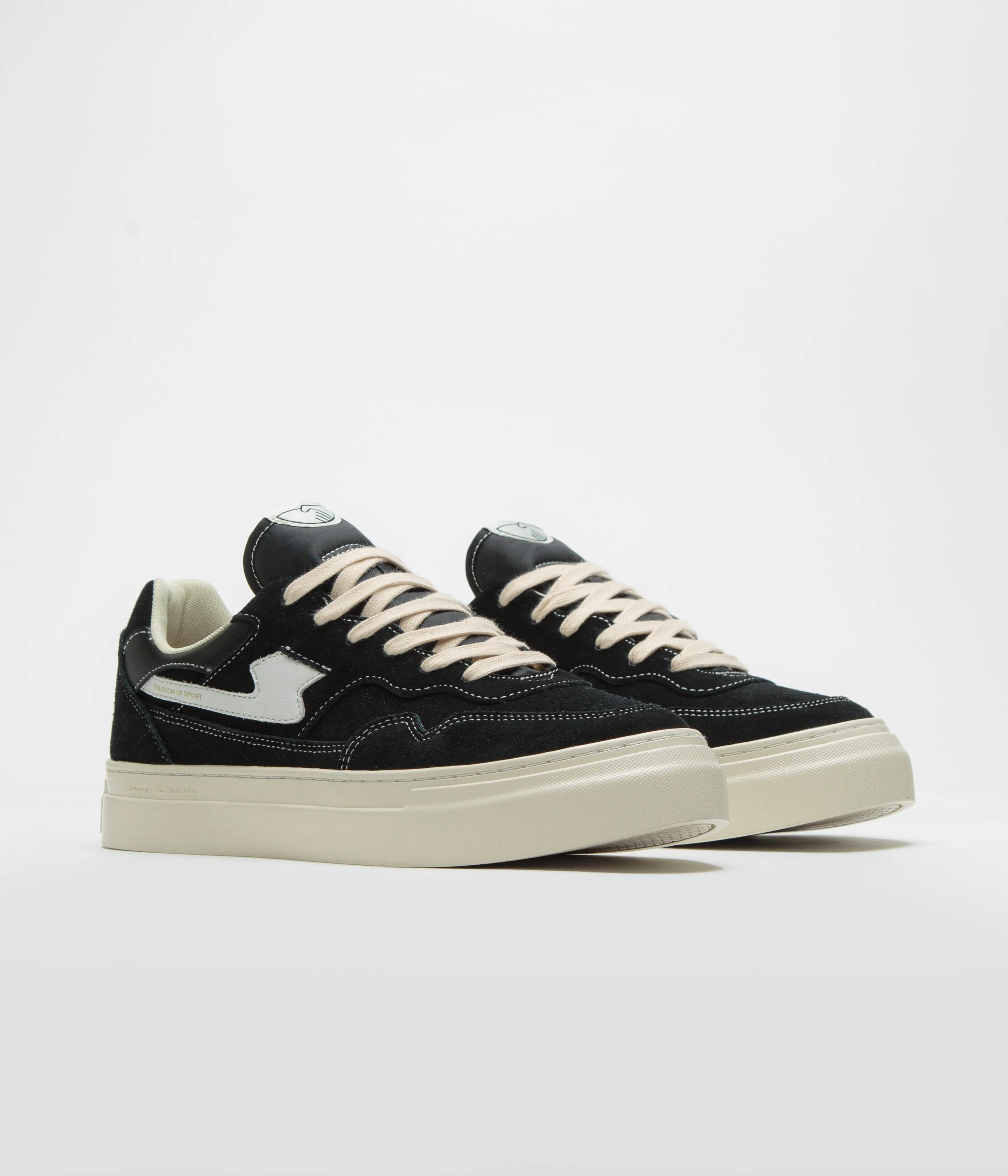 Stepney Workers Club Pearl S-Strike Wildlederschuhe - Schwarz / Weiß Stepney Workers Club Schuhe