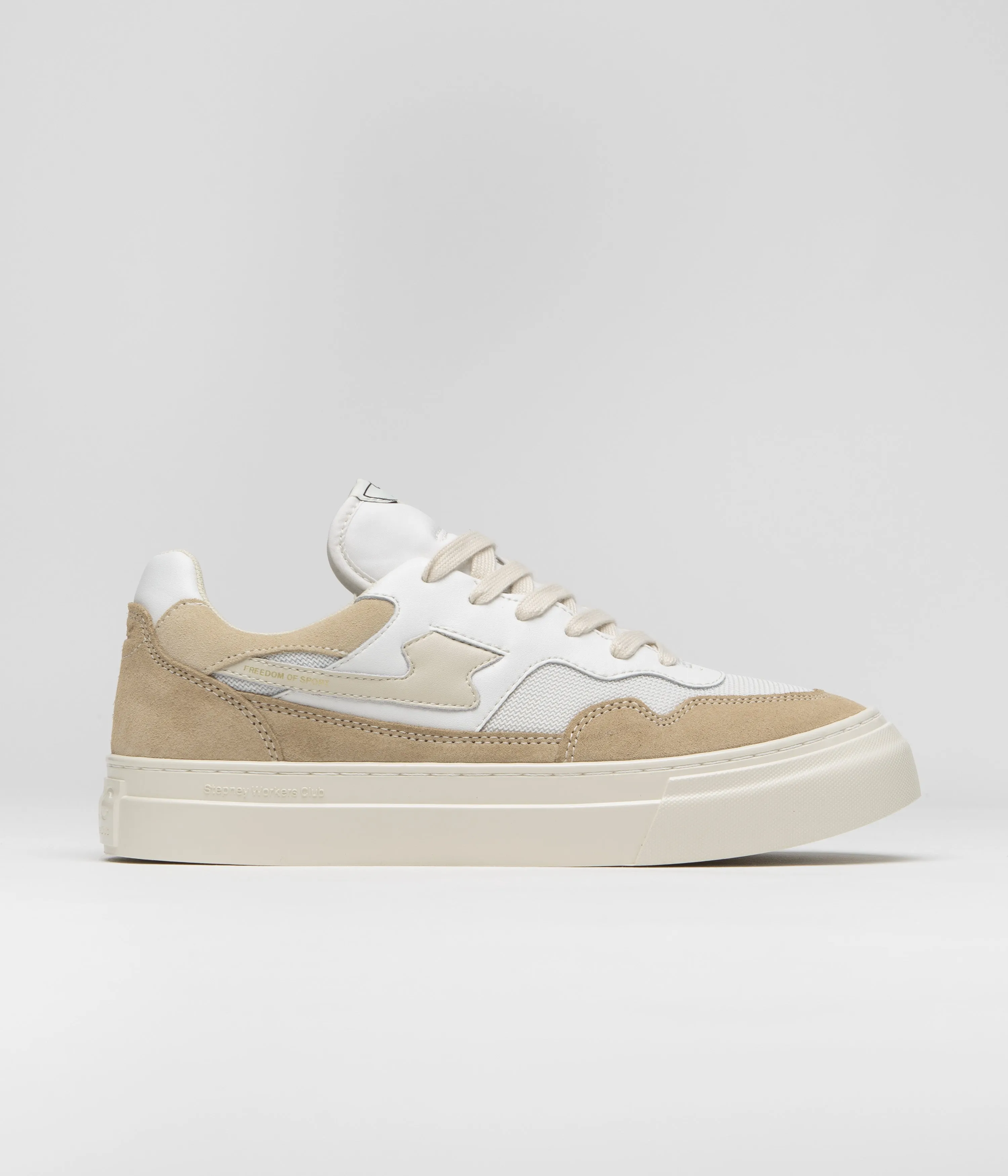Stepney Workers Club Pearl S-Strike Wildlederschuhe - Weiß / Erde Stepney Workers Club Schuhe