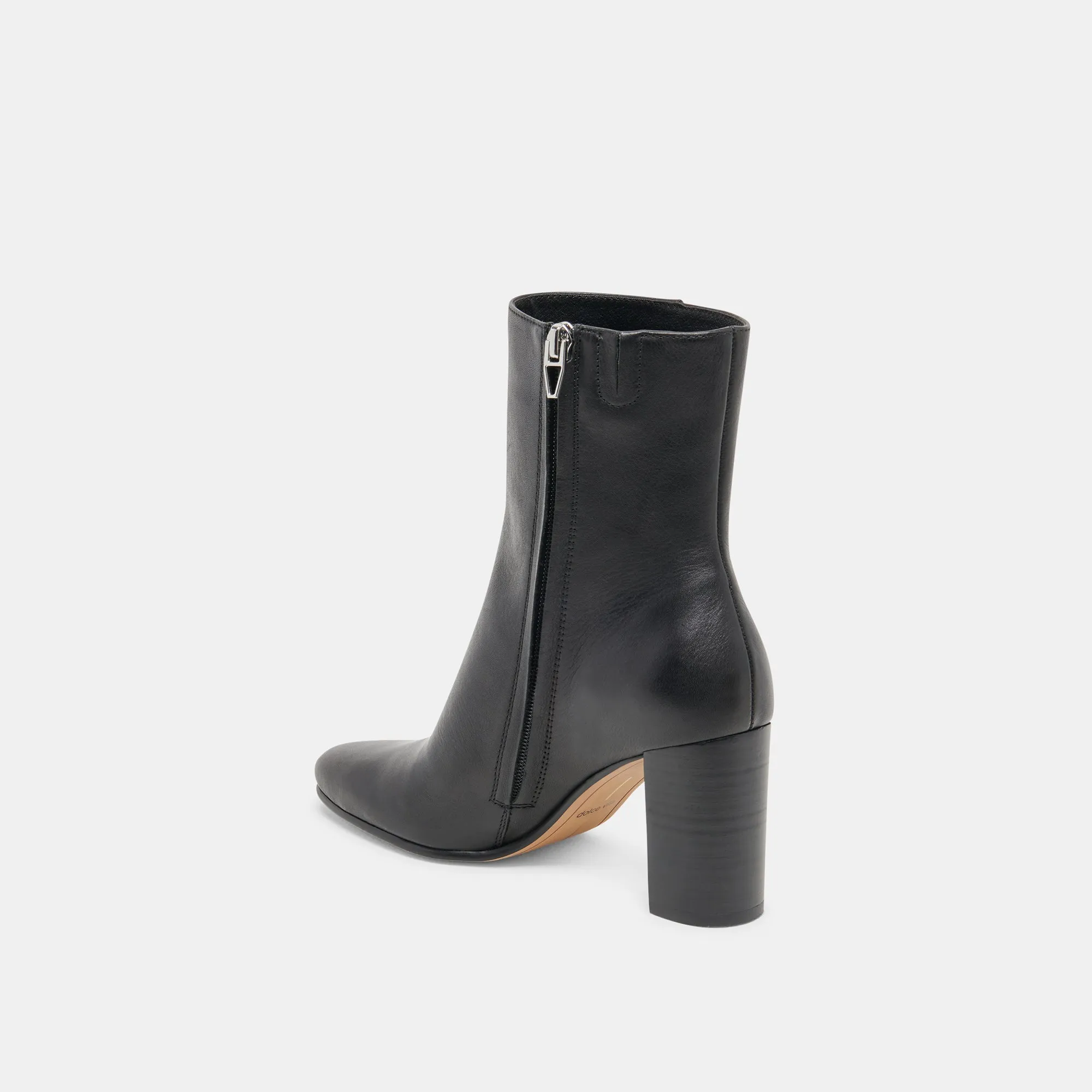 SUZY STIEFELETTEN SCHWARZES LEDER