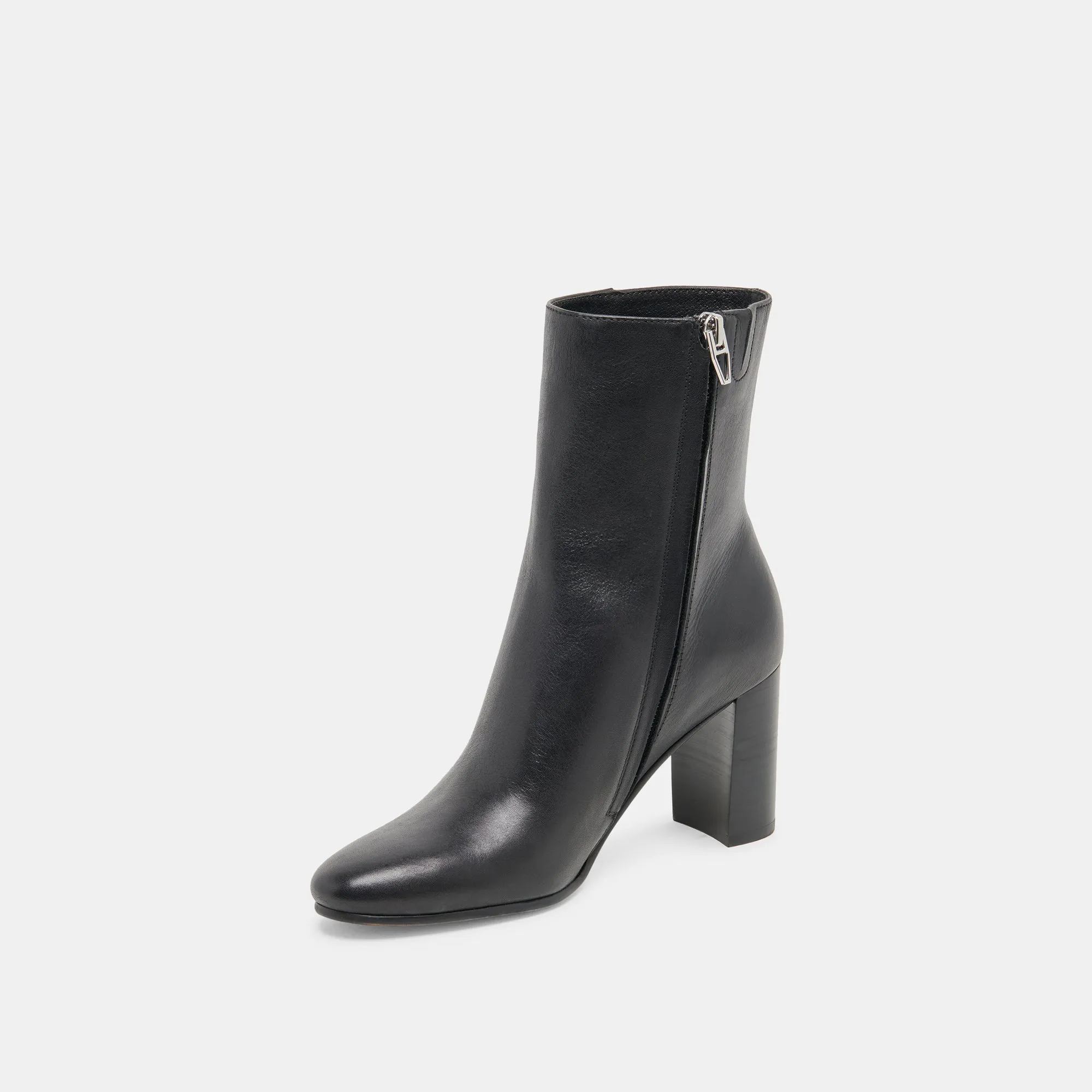 SUZY STIEFELETTEN SCHWARZES LEDER