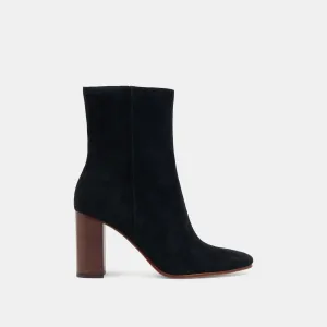SUZY STIEFELETTEN ONYX WILDLEDER