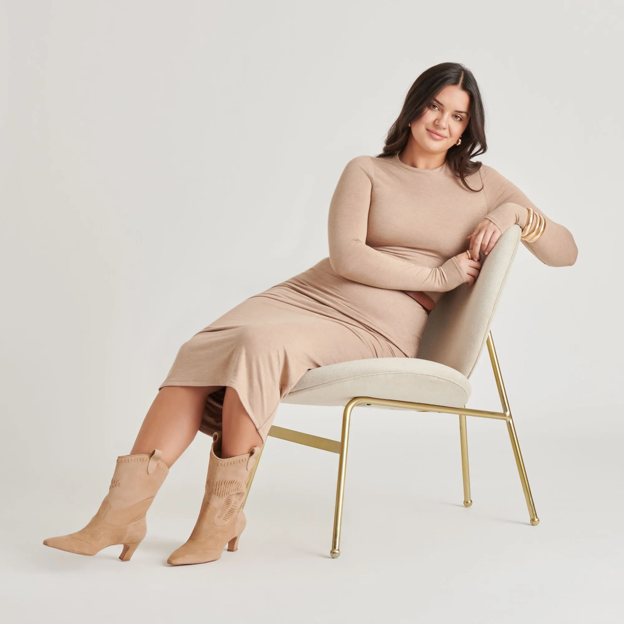 TAVLA STIEFEL KAMEL WILDLEDER