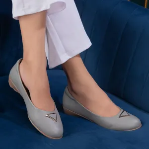 Die Cheviz Grauen Damen-Ballerinas Tresmode