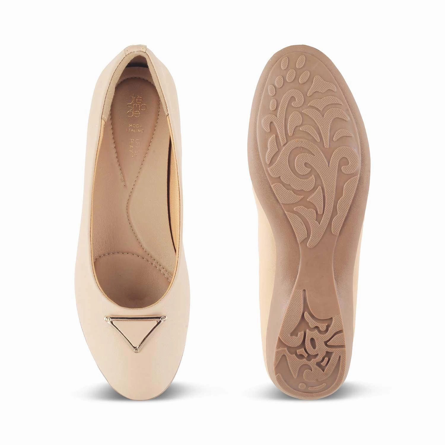 The Chevio Beige Women's Dress Ballerinas Tresmode