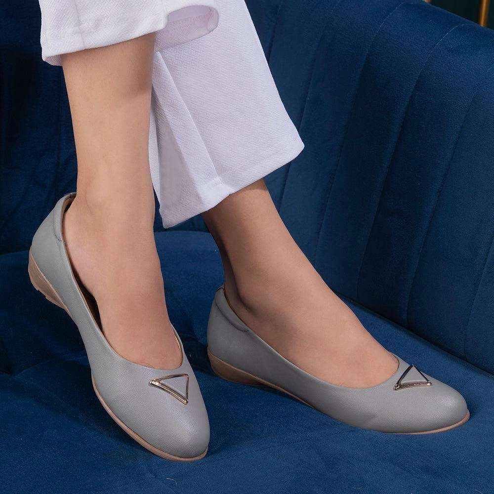 Die Cheviz Grauen Damen-Ballerinas Tresmode