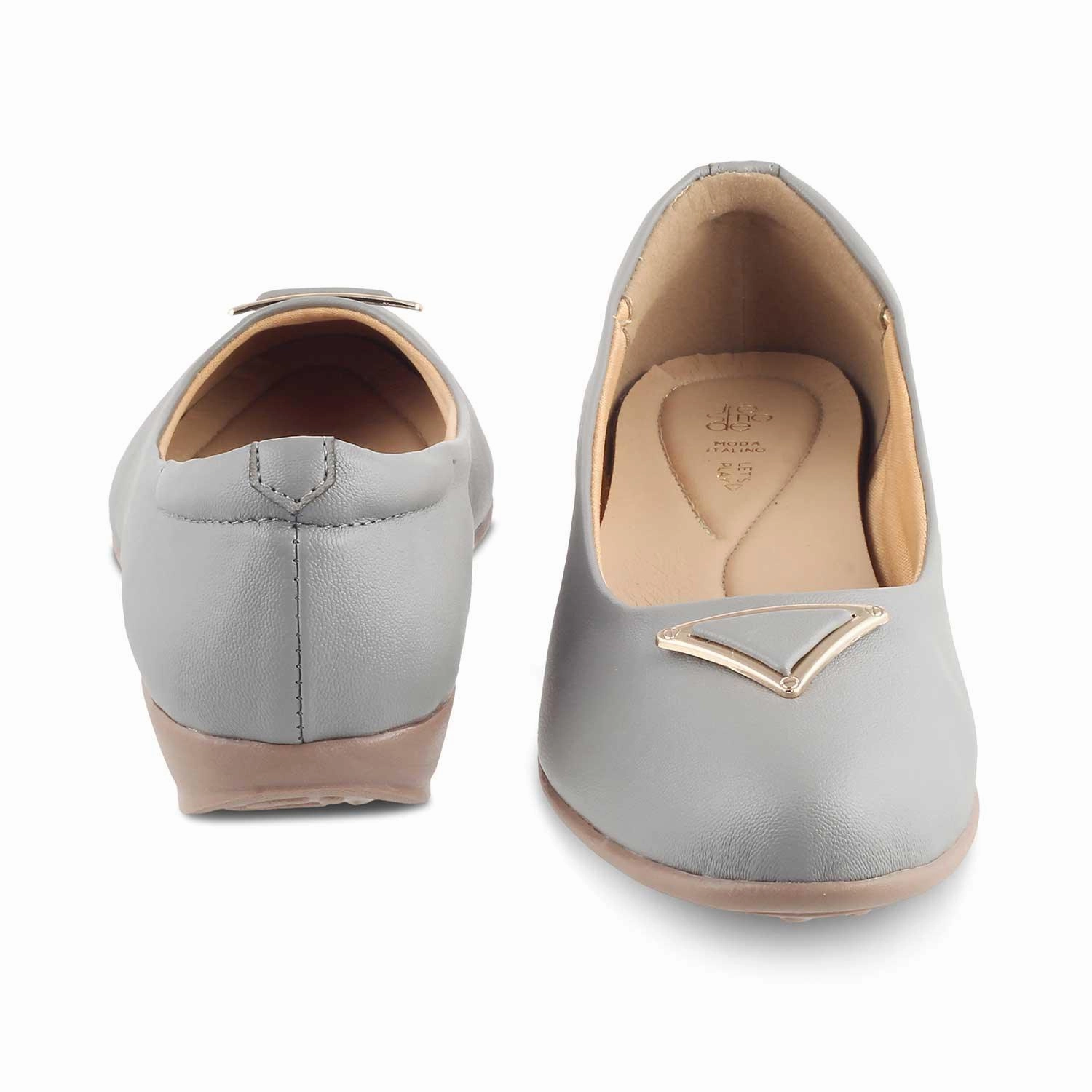 Die Cheviz Grauen Damen-Ballerinas Tresmode