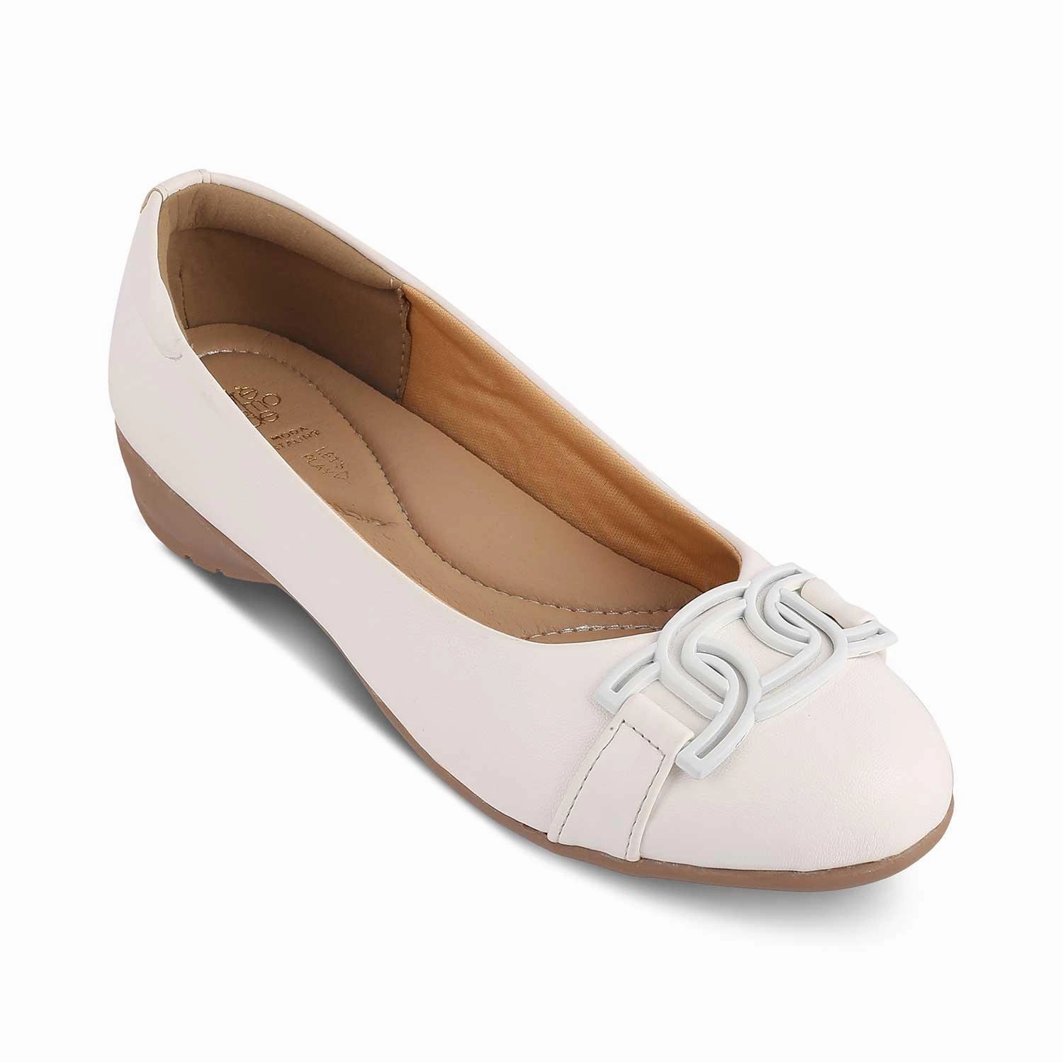 Die Geom Weiß Damen Ballerinas Tresmode