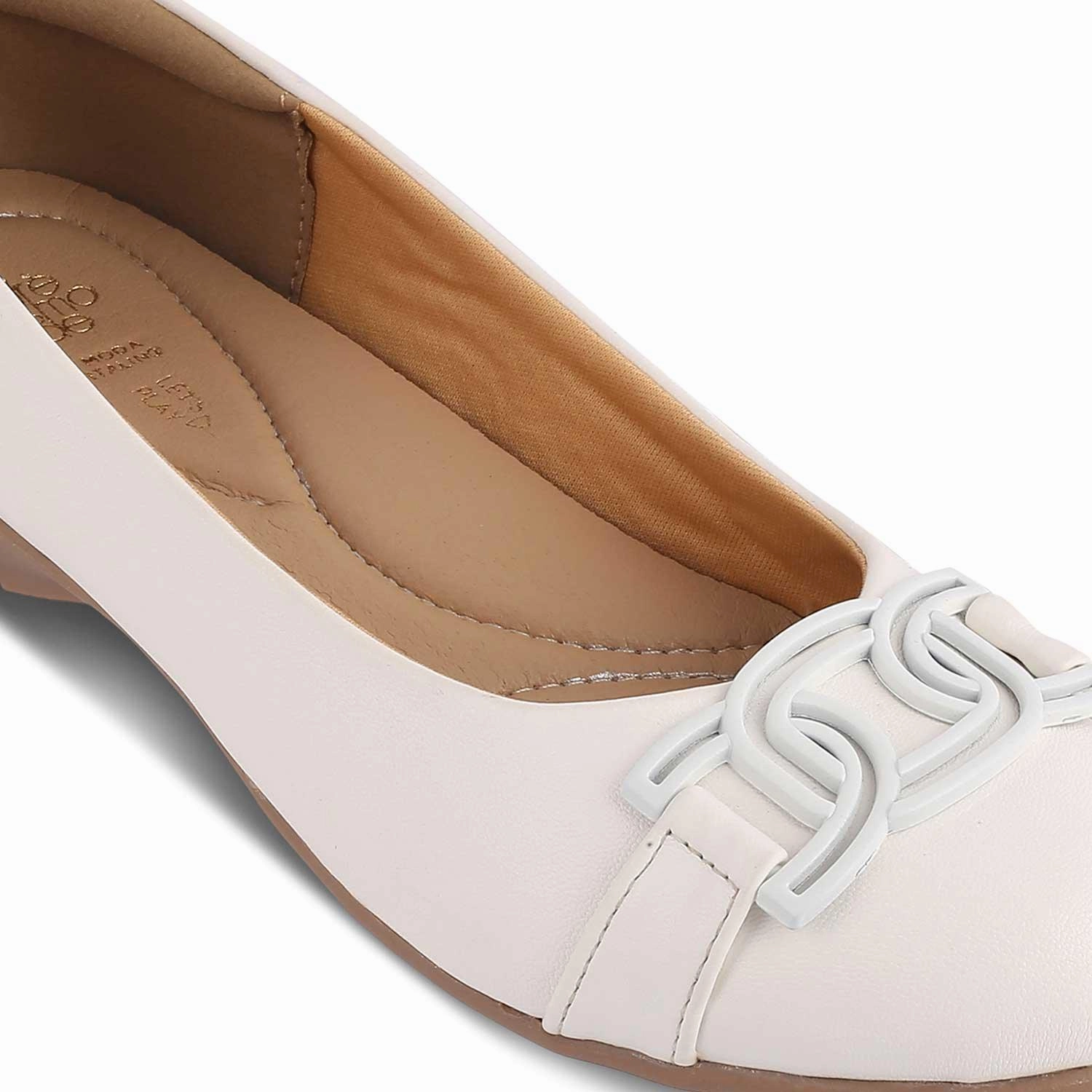 Die Geom Weiß Damen Ballerinas Tresmode