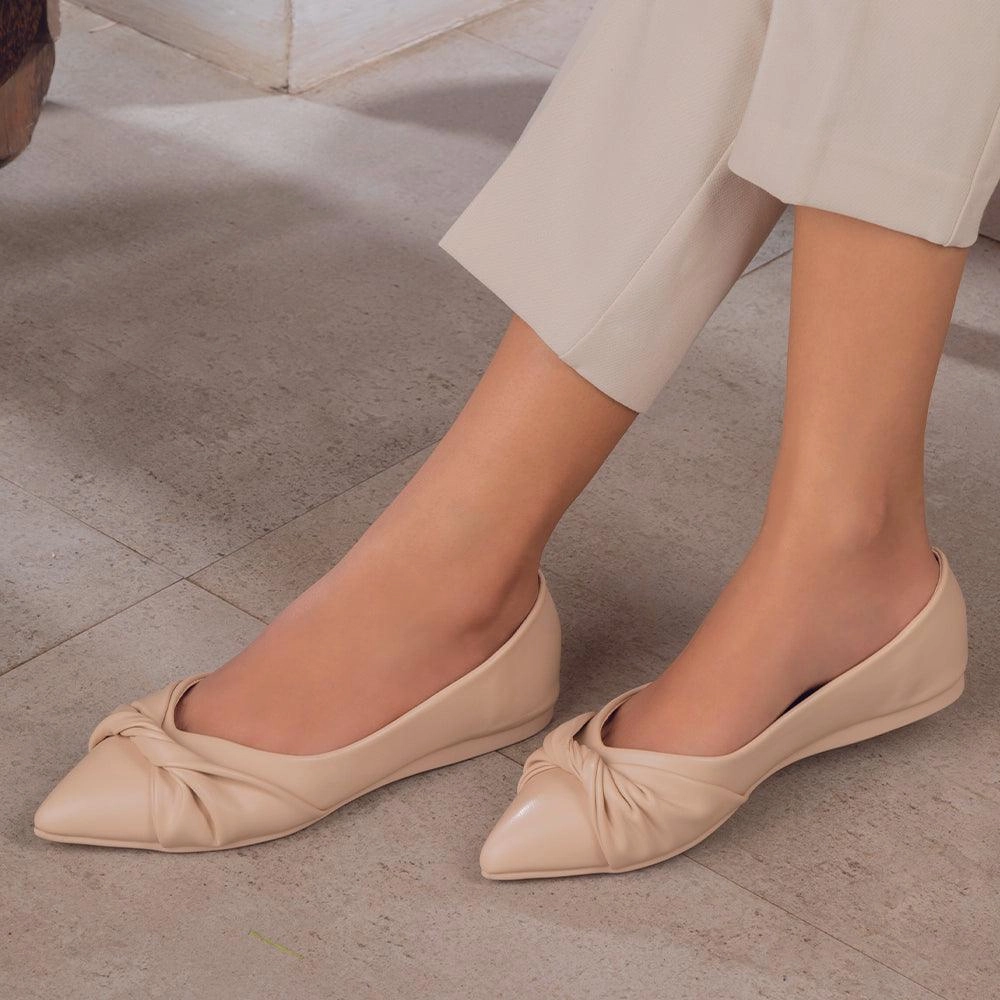 Die Molino Beige Damenballerinas Tresmode