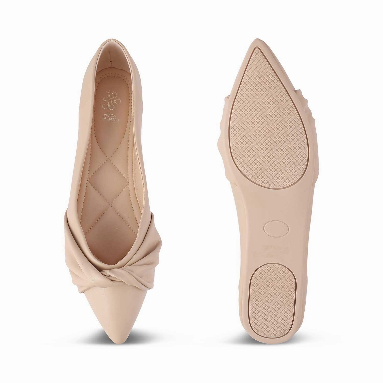 Die Molino Beige Damenballerinas Tresmode