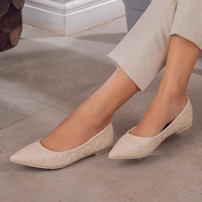 The Tory Beige Women's Dress Ballerinas Tresmode