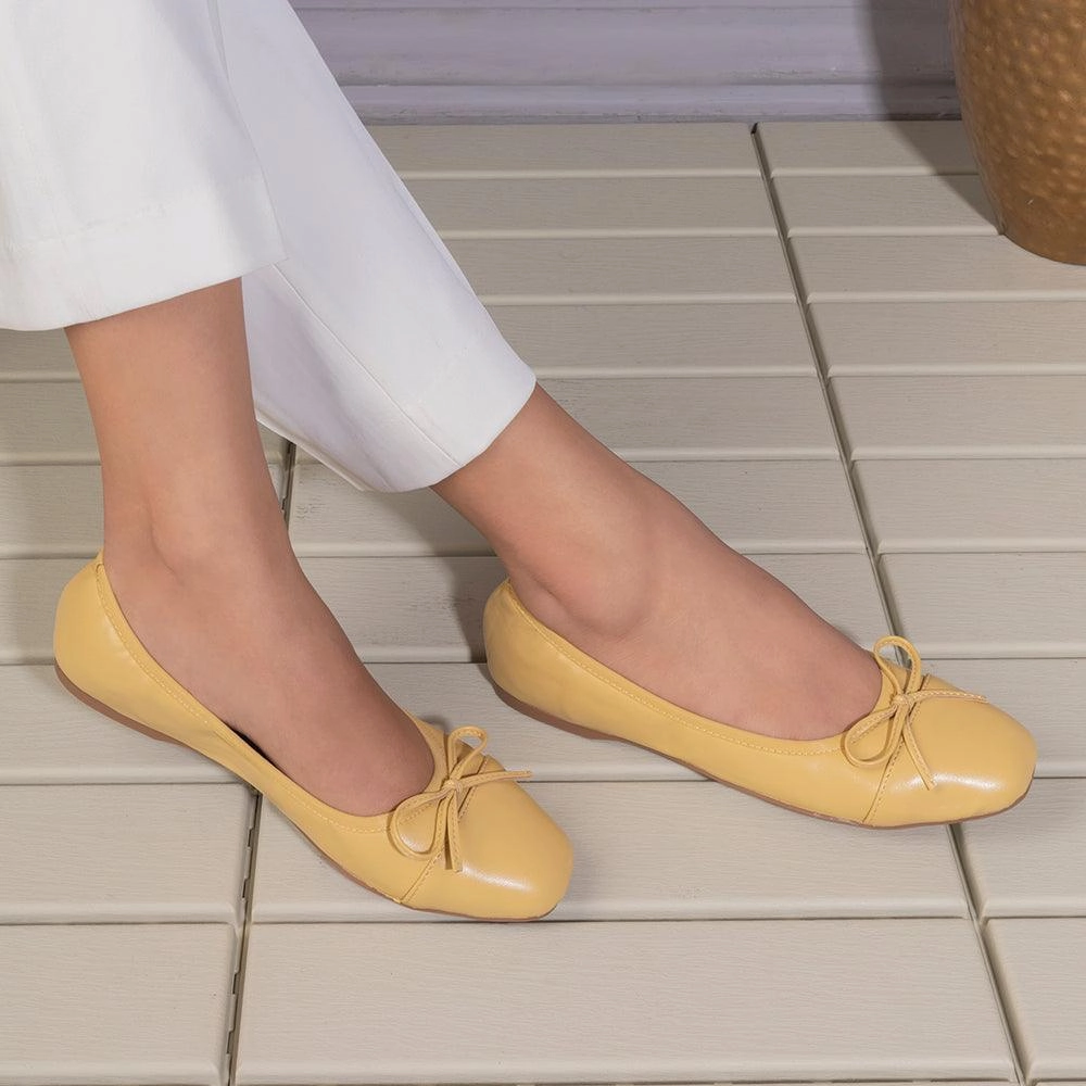 The Trebow Yellow Women's Casual Ballerinas Tresmode