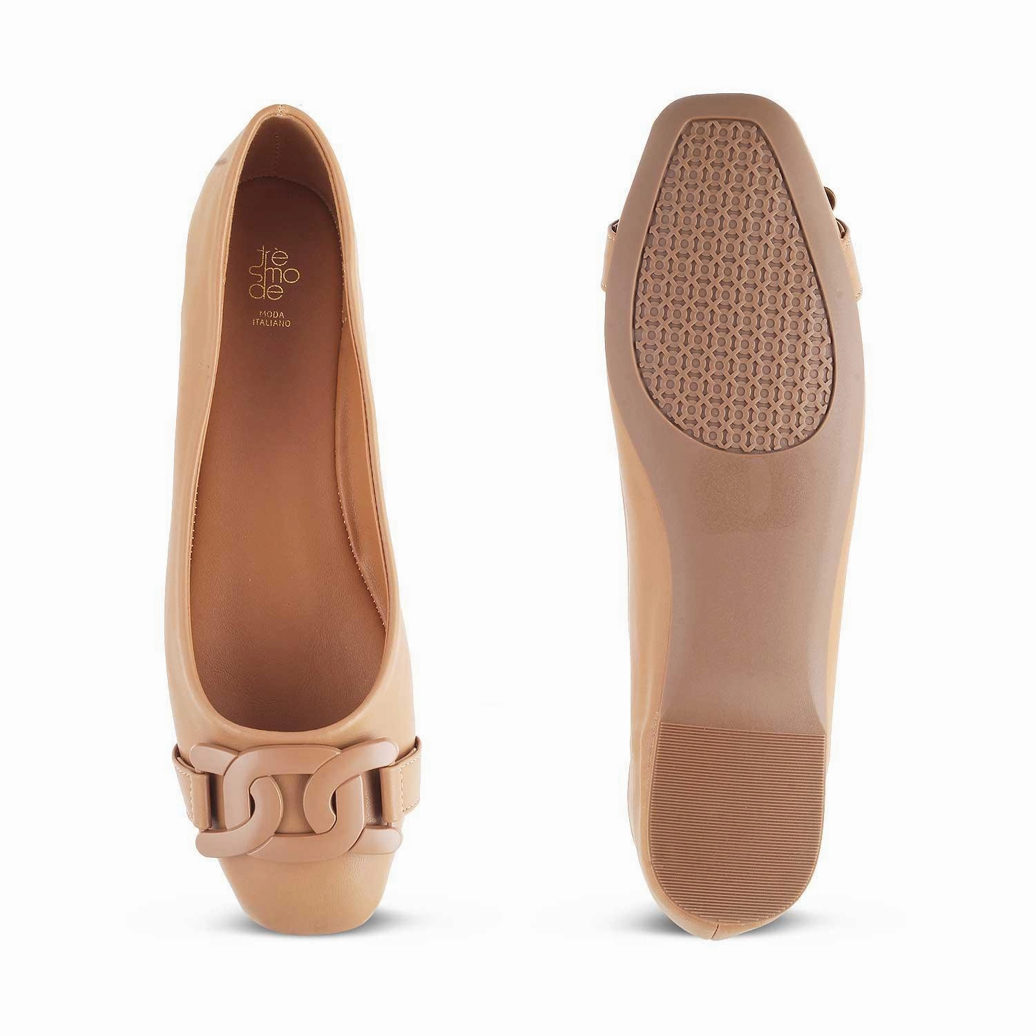 Die Tresx Tan Damen-Ballerinas Tresmode