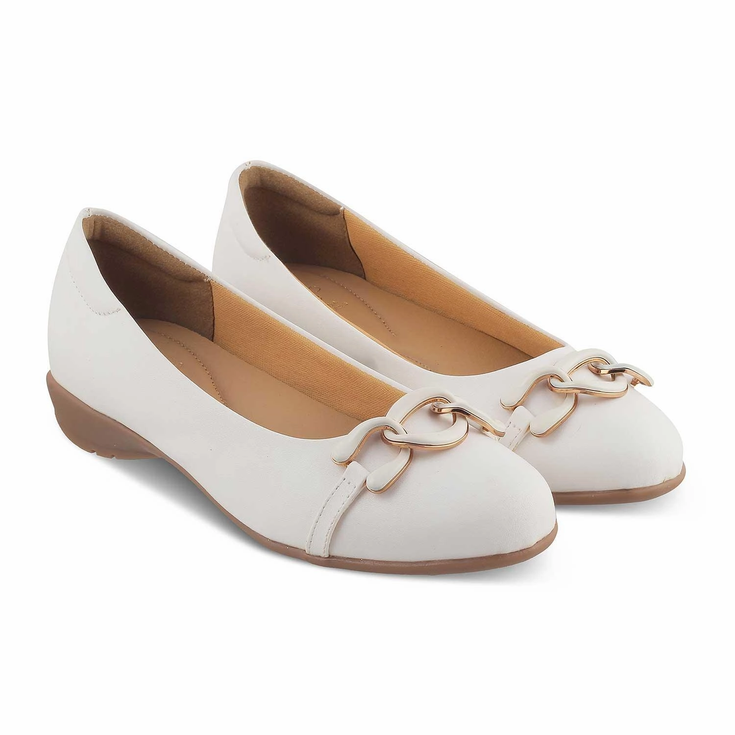 The Verona White Women's Casual Ballerinas Tresmode