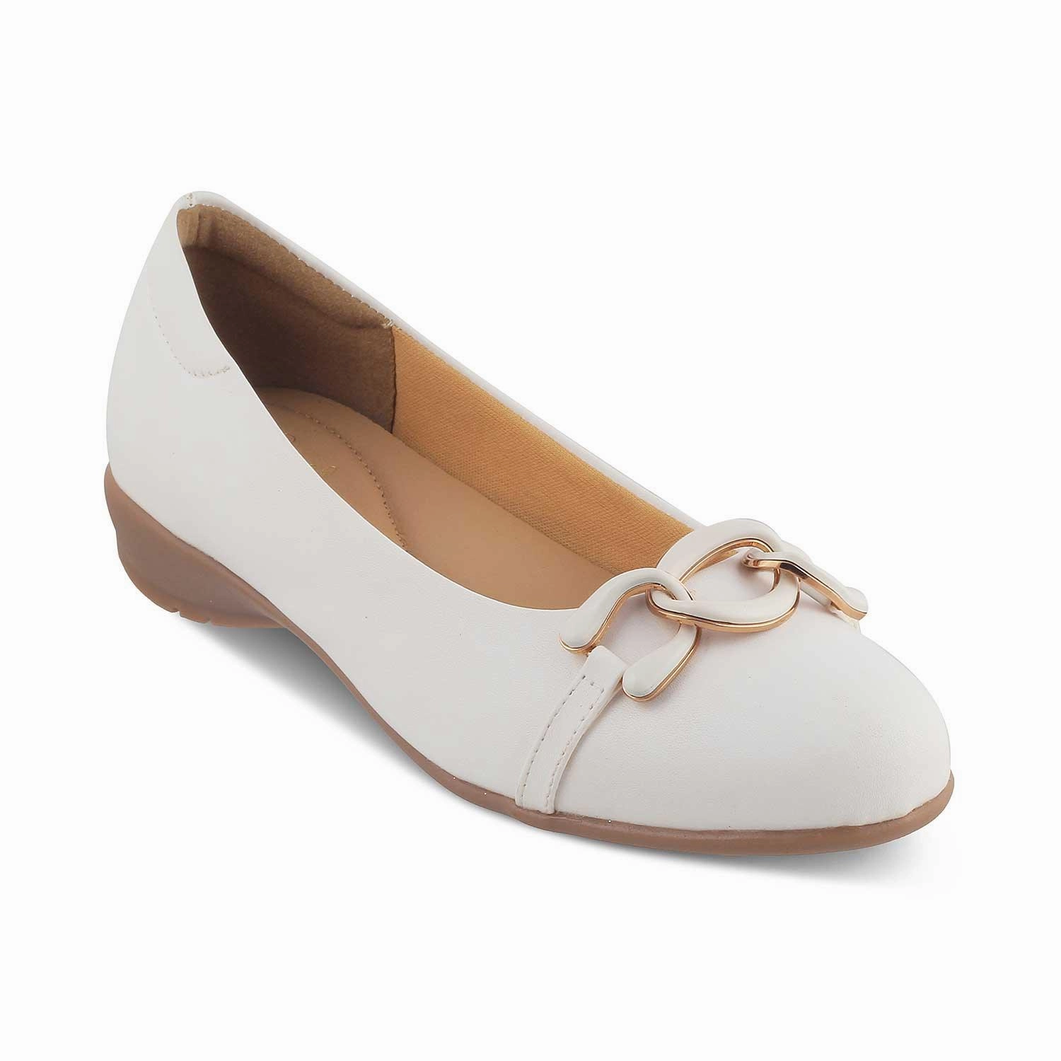 The Verona White Women's Casual Ballerinas Tresmode