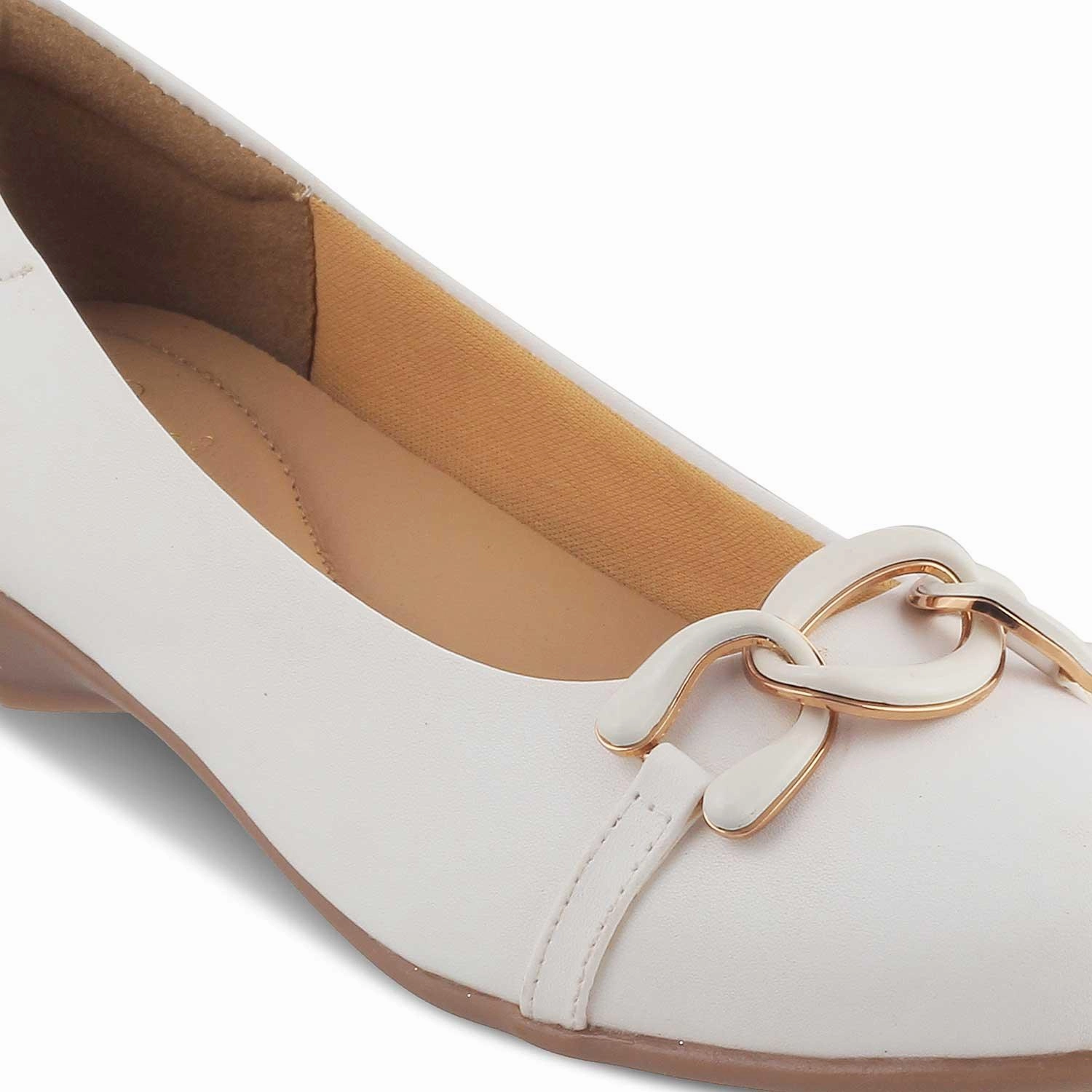 The Verona White Women's Casual Ballerinas Tresmode