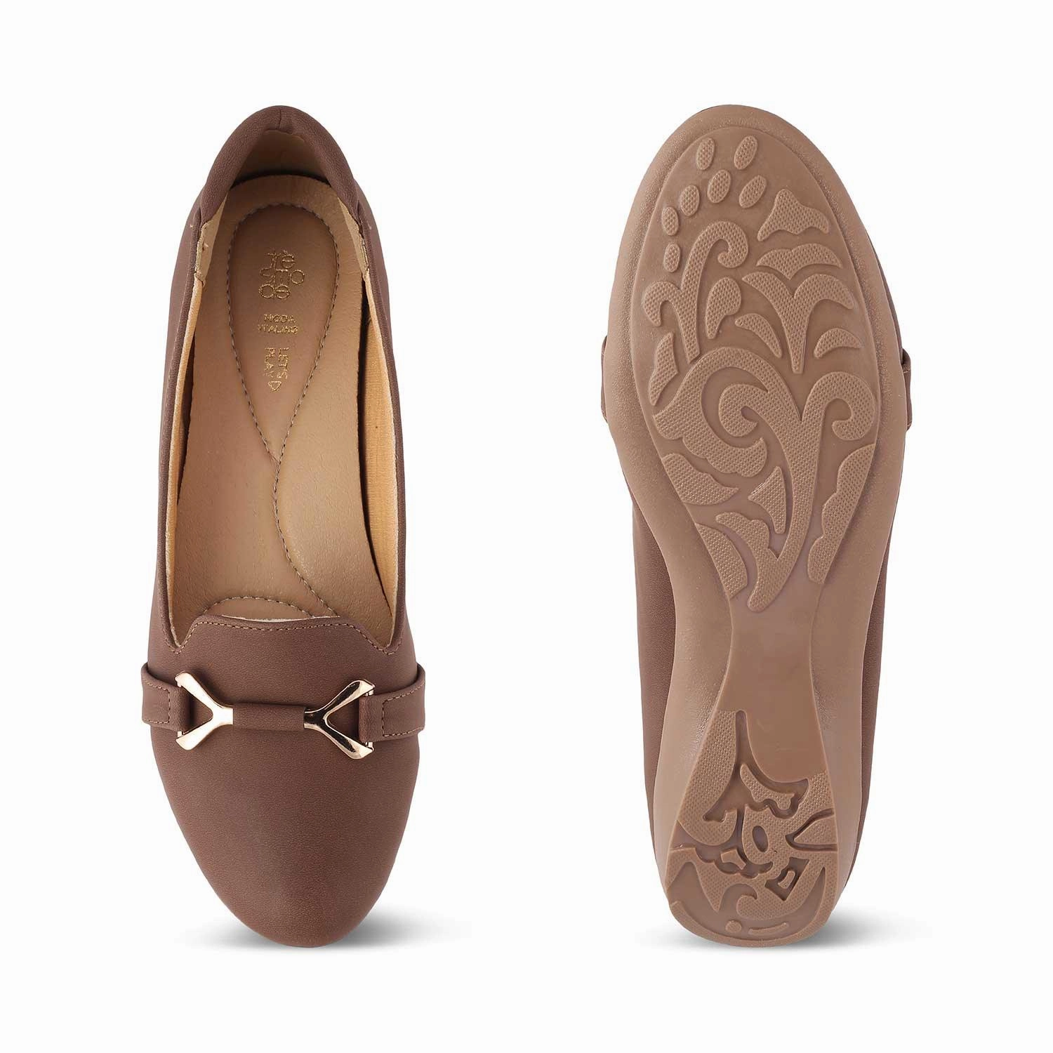 Die Yorky-2 Braun Damen Ballerinas Tresmode