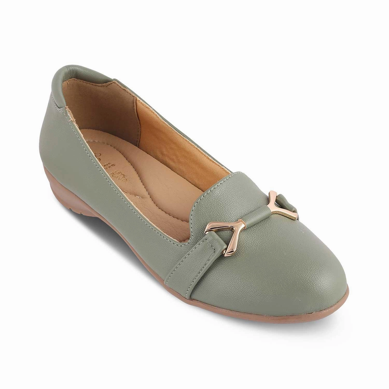 Die Yorky-2 Grün Damen Ballerinas Tresmode