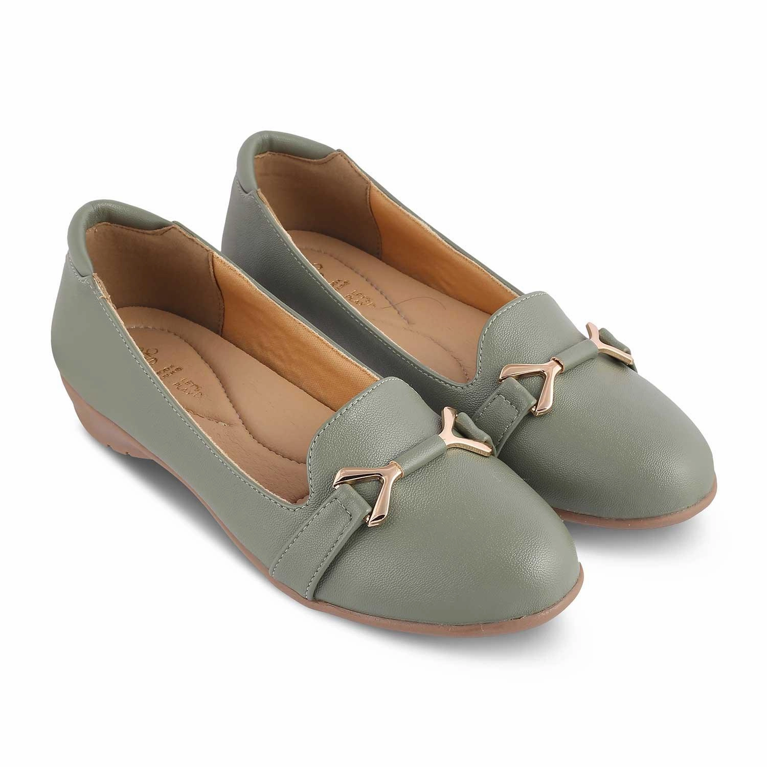 Die Yorky-2 Grün Damen Ballerinas Tresmode