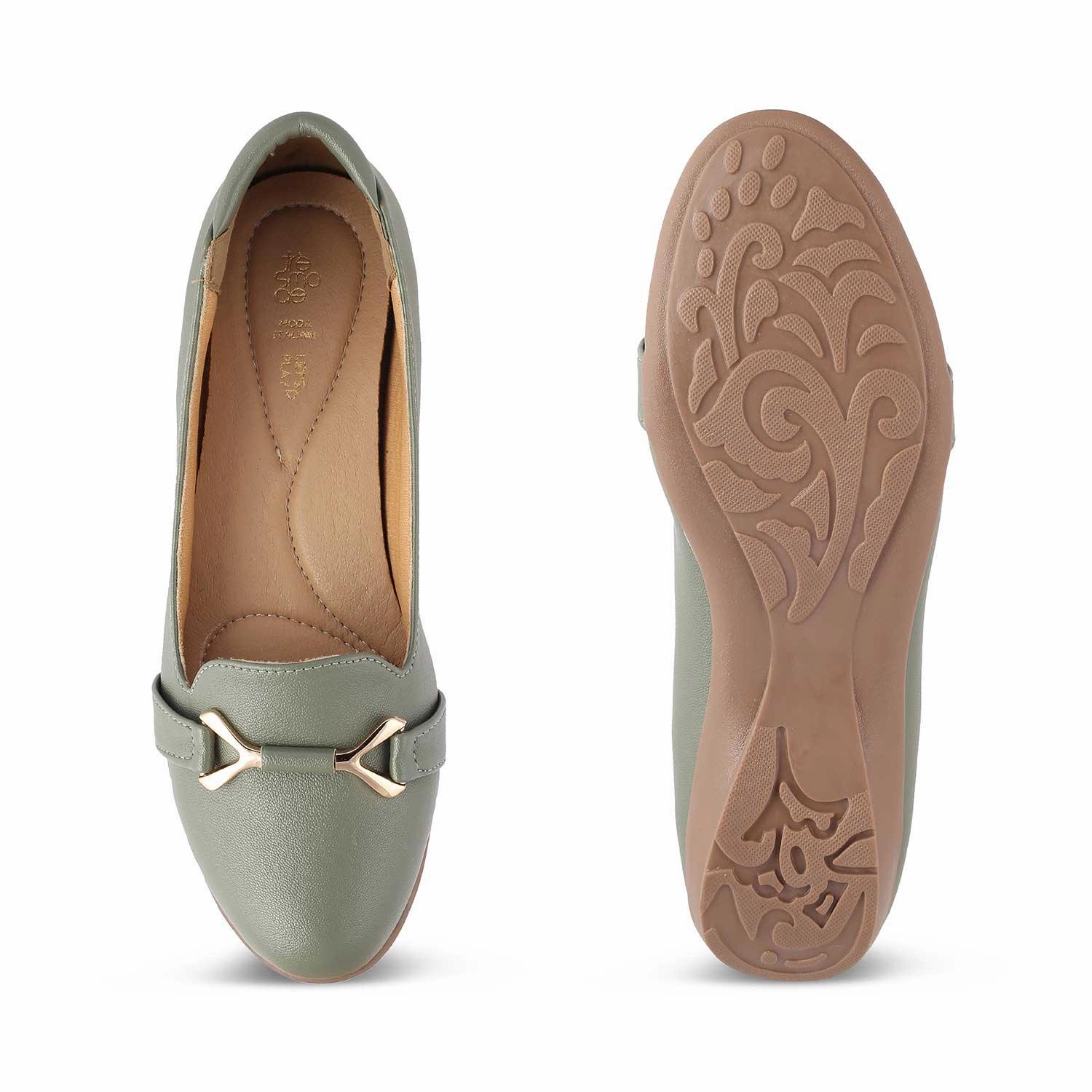 Die Yorky-2 Grün Damen Ballerinas Tresmode