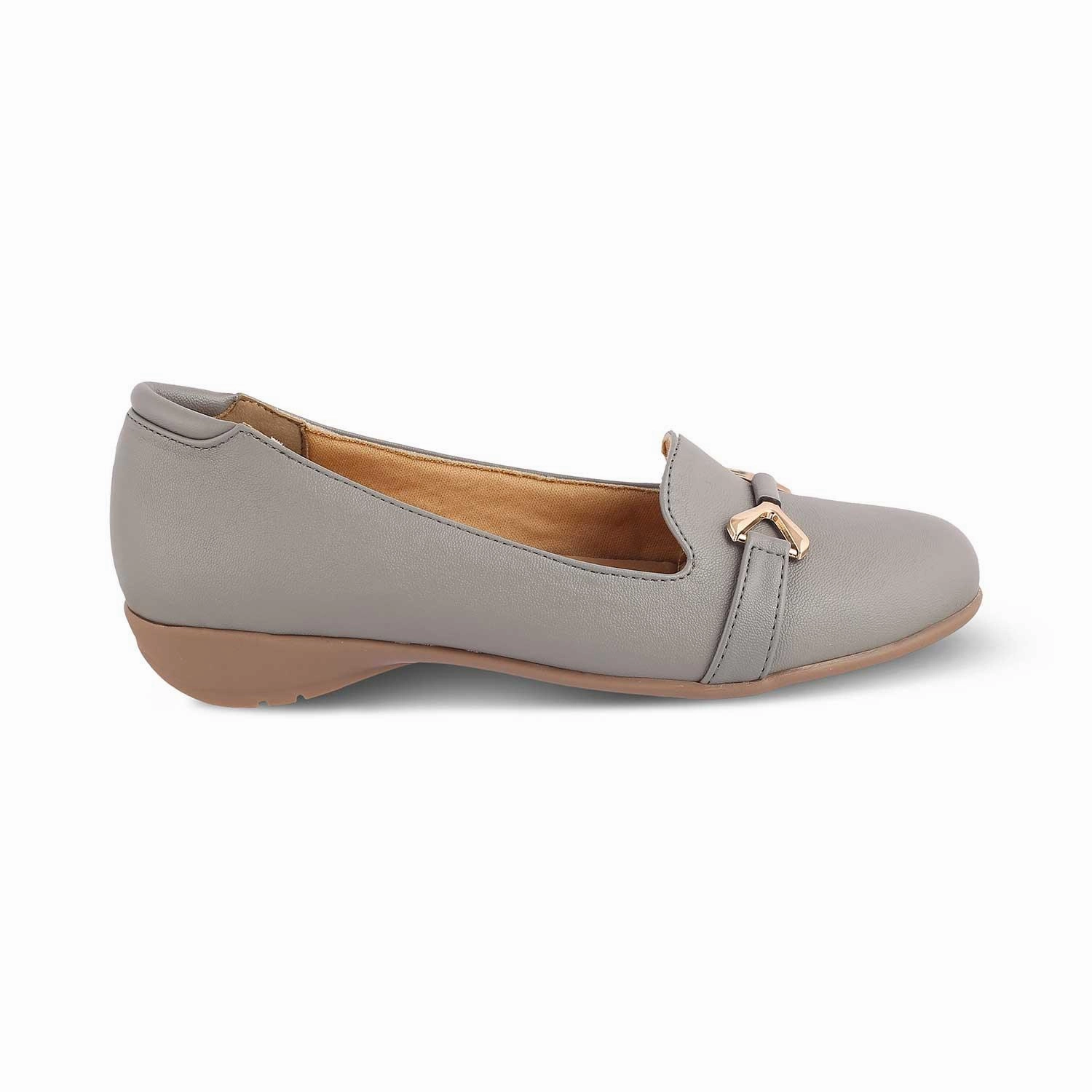 Die Yorky-2 Graue Damenballerinas Tresmode