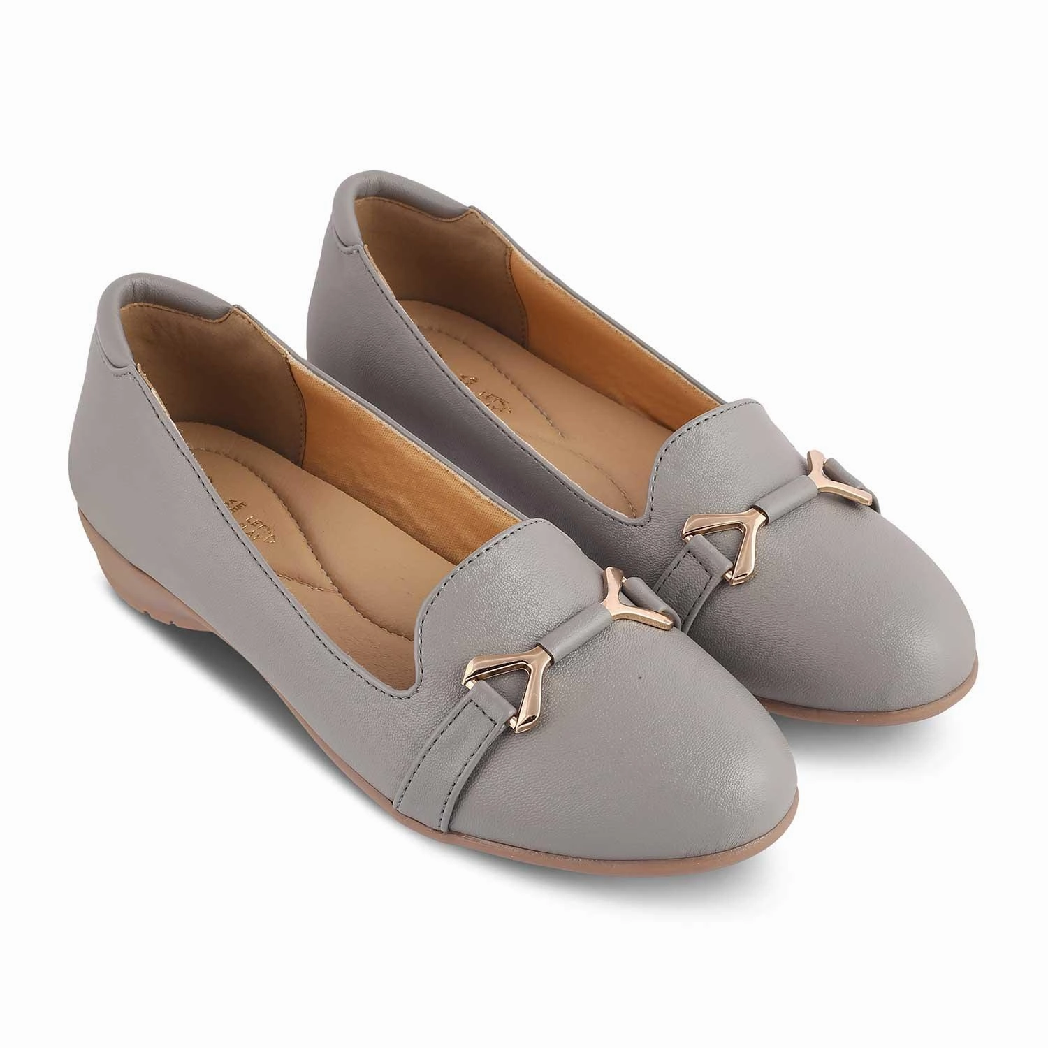 Die Yorky-2 Graue Damenballerinas Tresmode