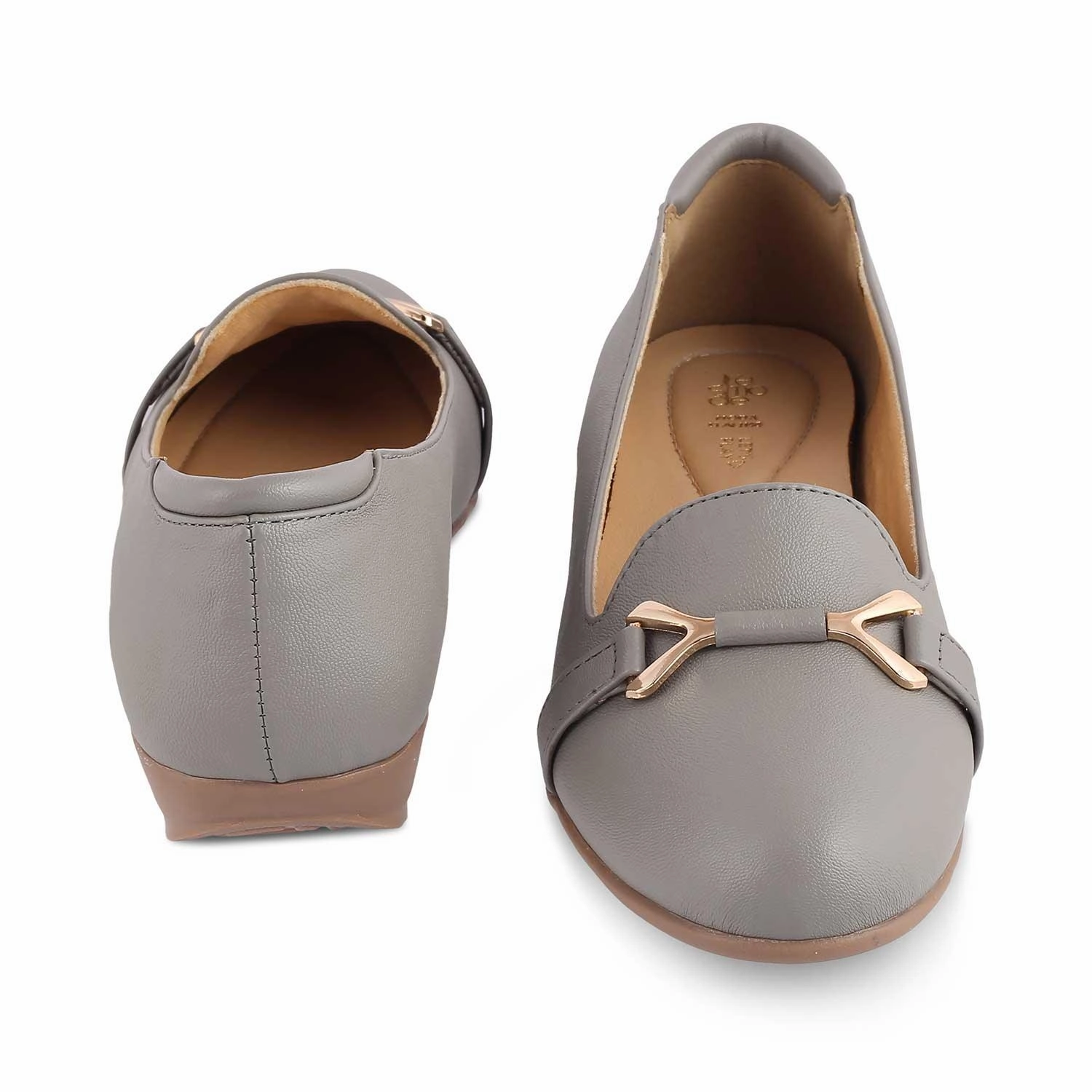 Die Yorky-2 Graue Damenballerinas Tresmode