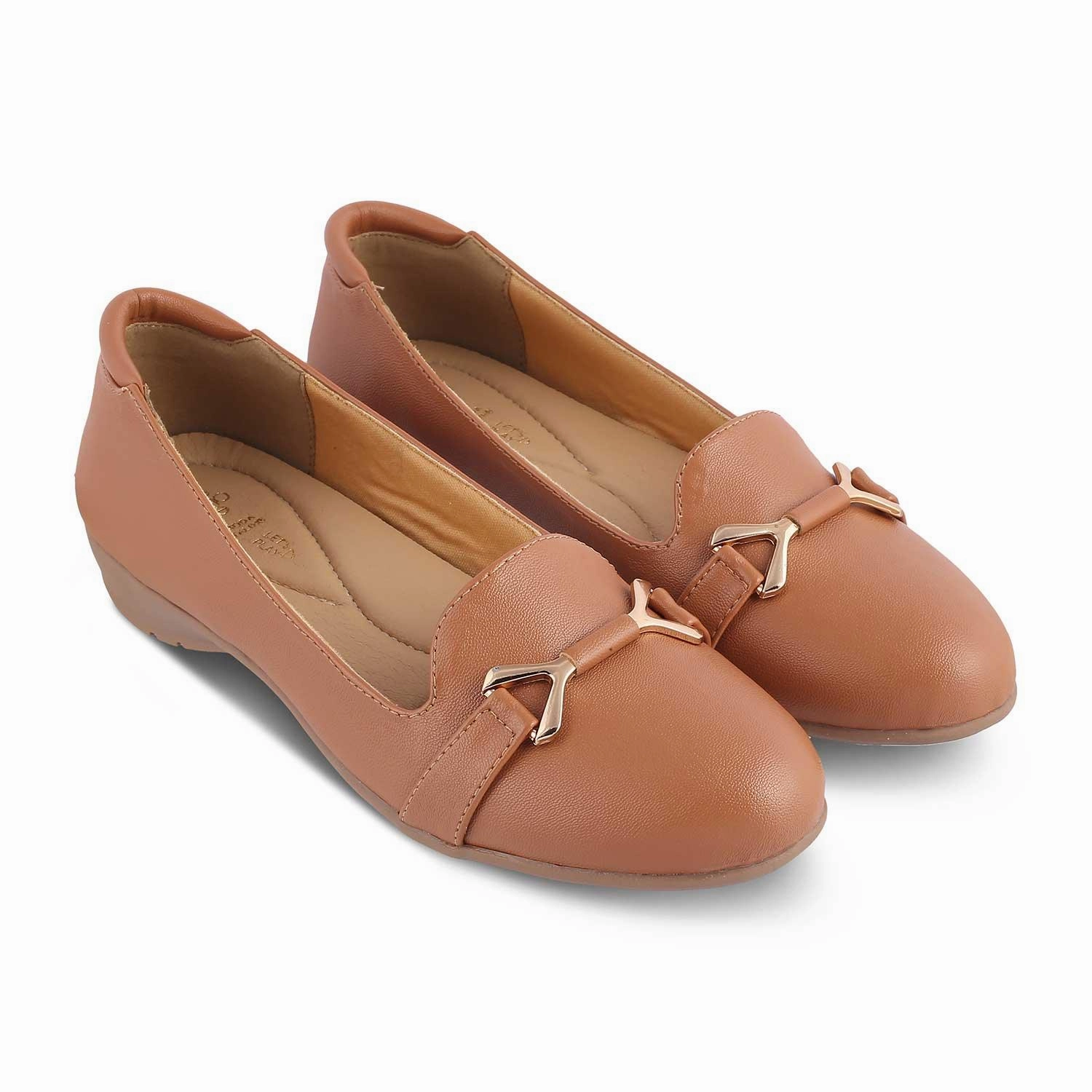The Yorky-2 Tan Women's Dress Ballerinas Tresmode
