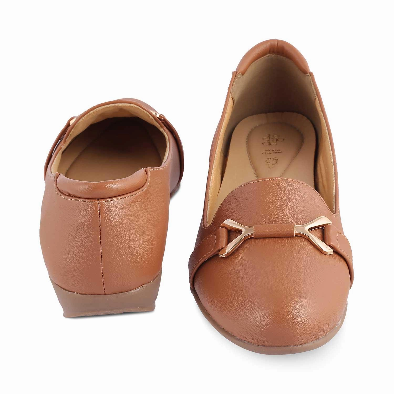 The Yorky-2 Tan Women's Dress Ballerinas Tresmode
