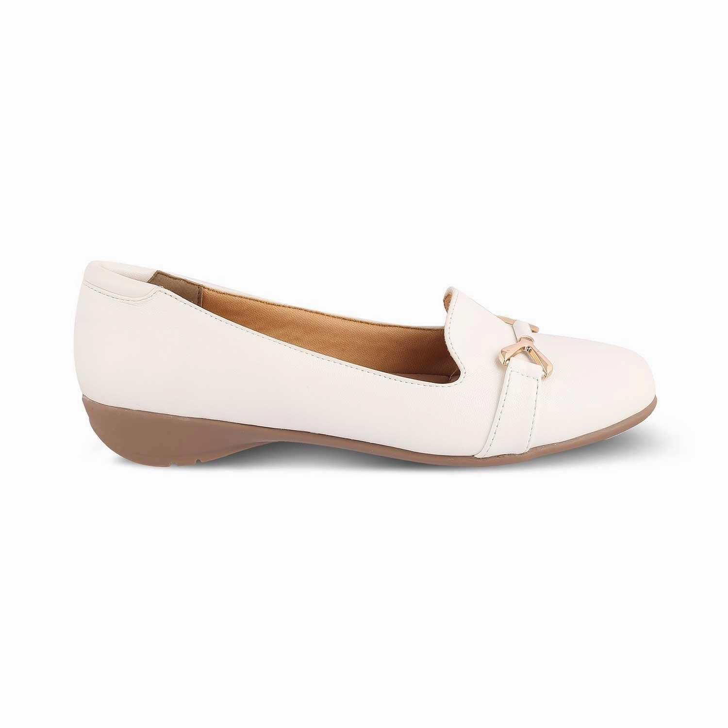 The Yorky-2 White Women's Dress Ballerinas Tresmode