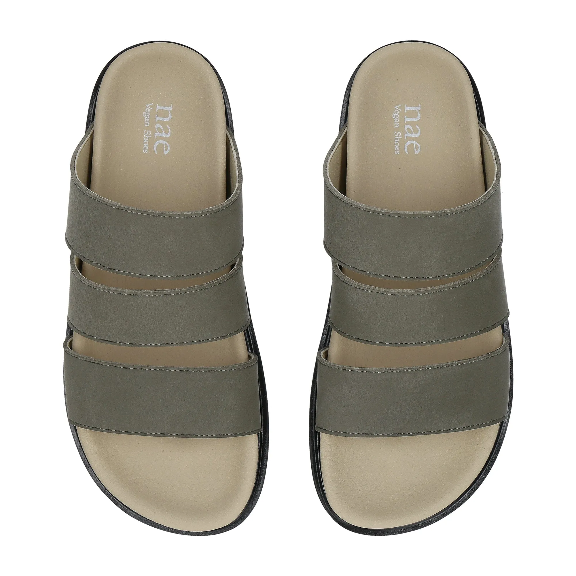 Tonga Unisex Vegane Mikrofaser Plateausandalen | Grün