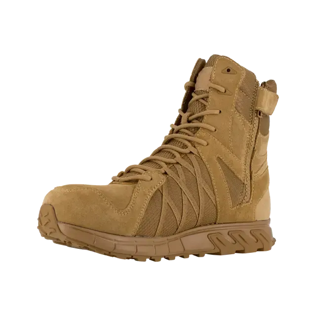 Trailgrip 8 Zoll Taktischer Militär-Arbeitsstiefel mit Composite-Zehenschutzkappe in Coyote