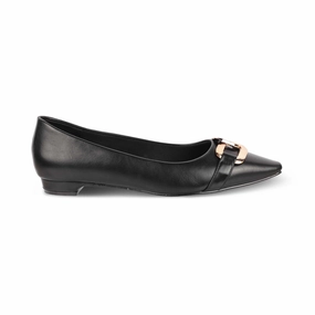 Tresmode Champs Black Women's Dress Ballerinas