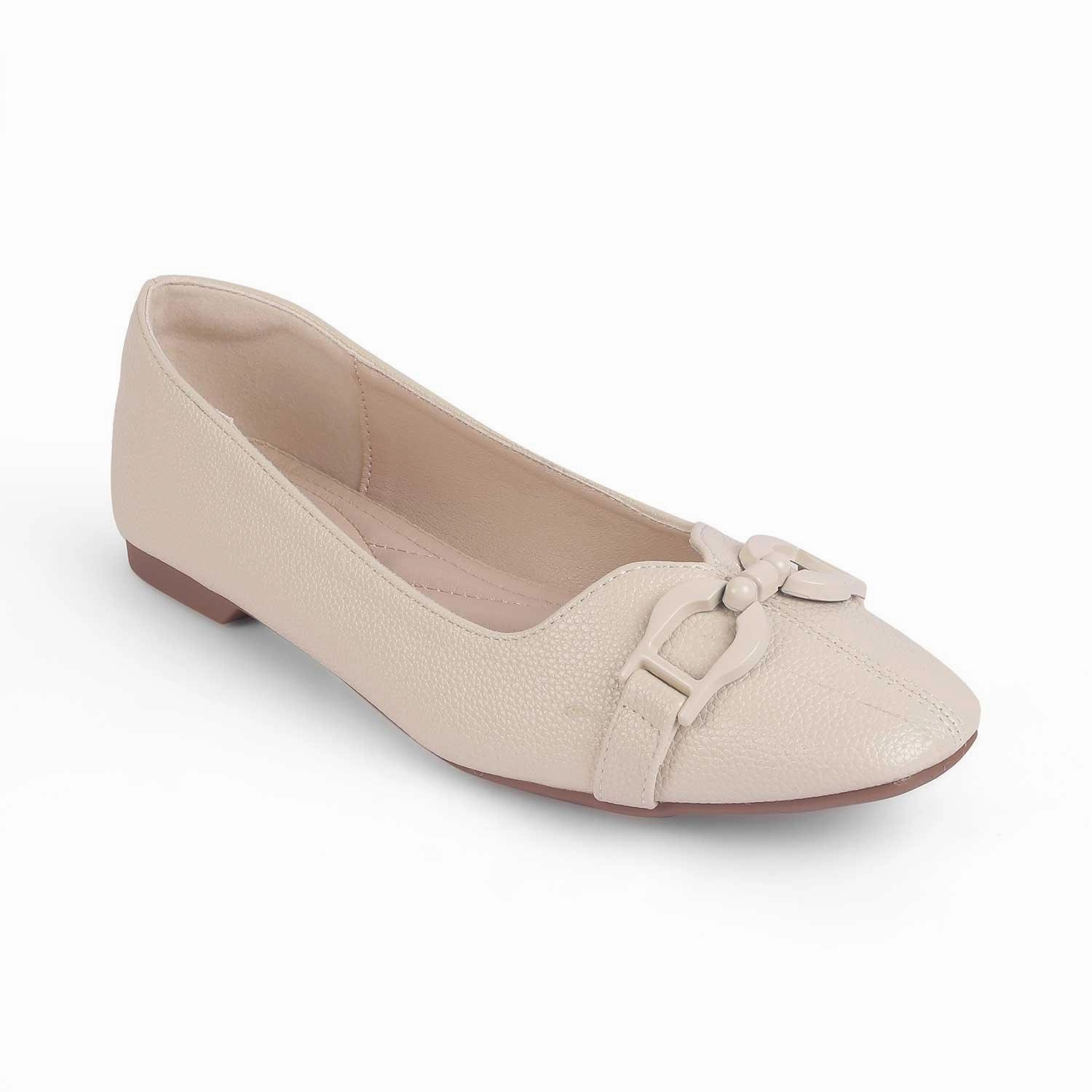 Tresmode Fare White Women's Dress Ballerinas
