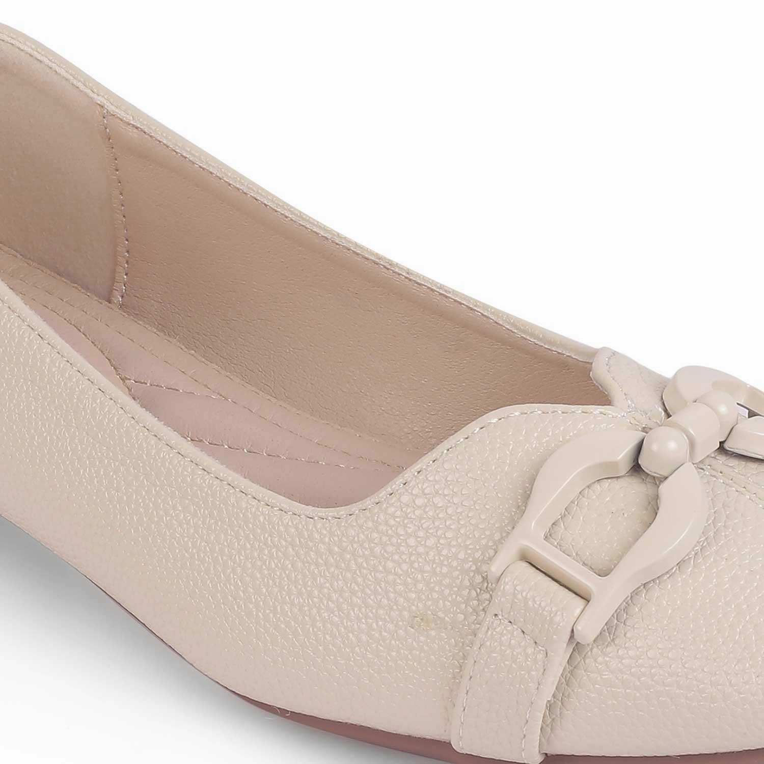 Tresmode Fare White Women's Dress Ballerinas