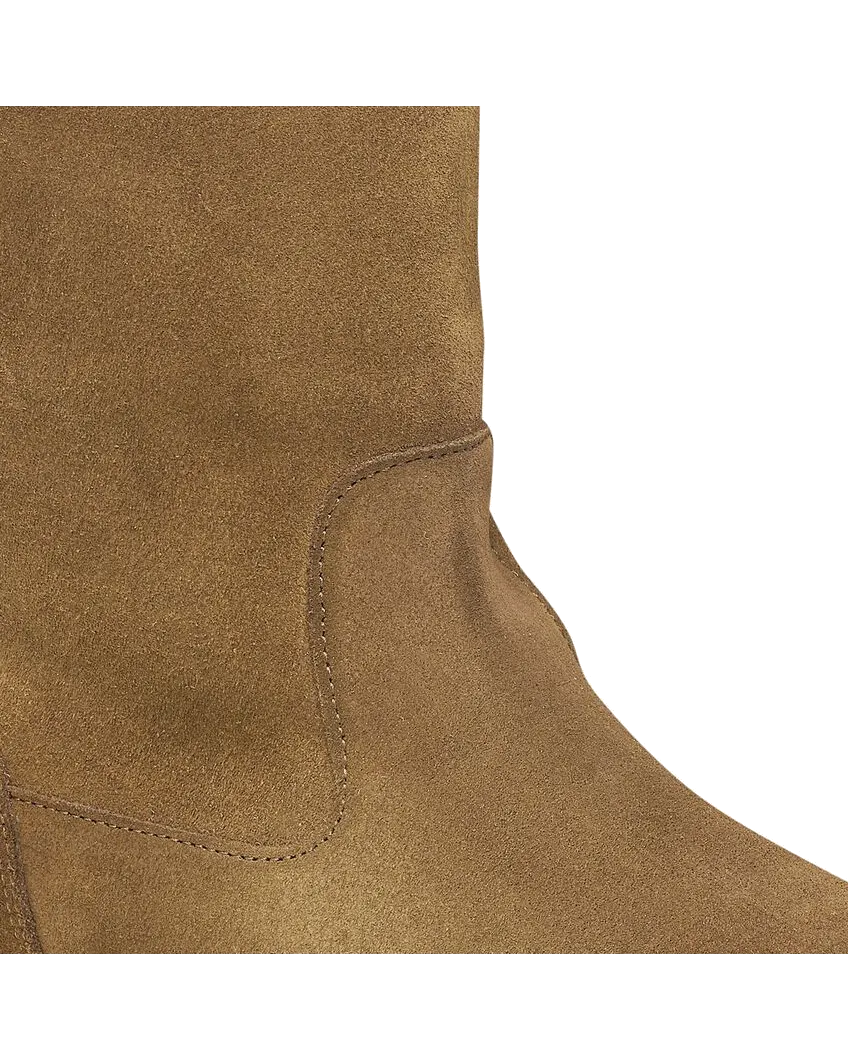 Uppsala Shearling Wildleder Stiefel in Dunklem Tee