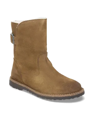 Uppsala Shearling Wildleder Stiefel in Dunklem Tee