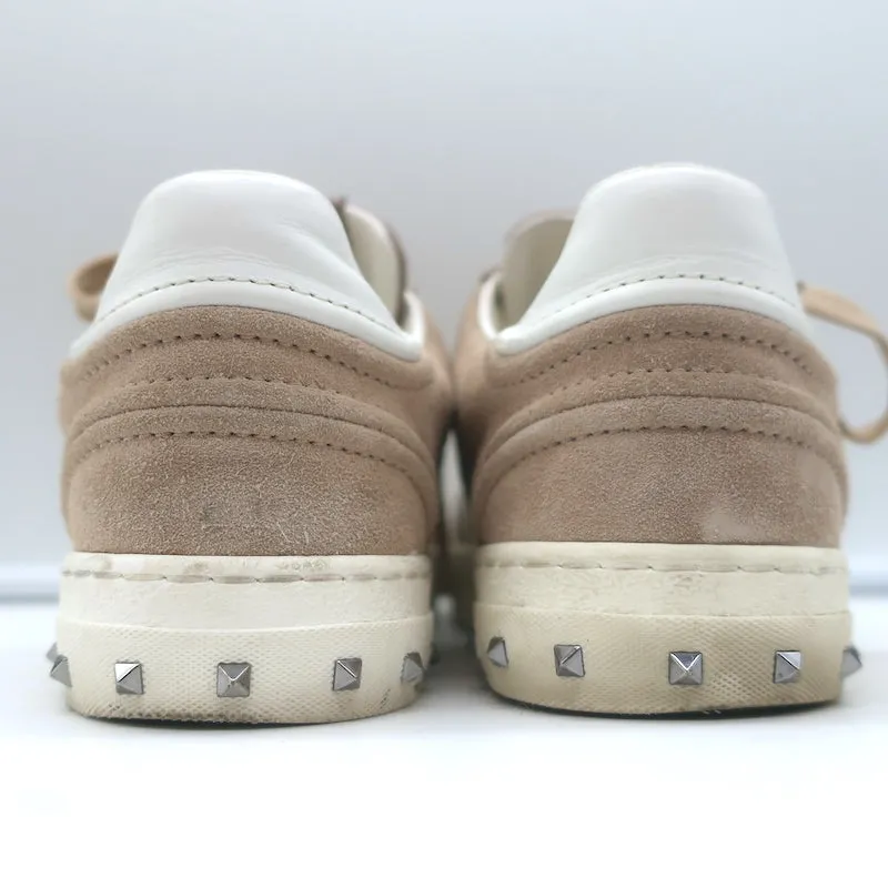 Valentino Flycrew Low Top Sneakers in Blassrosa Wildleder Größe 38.5