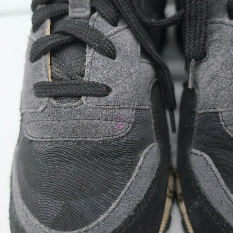 Valentino Soul Rockstud Sneakers Schwarz Camouflage & Grauer Wildleder Größe 35