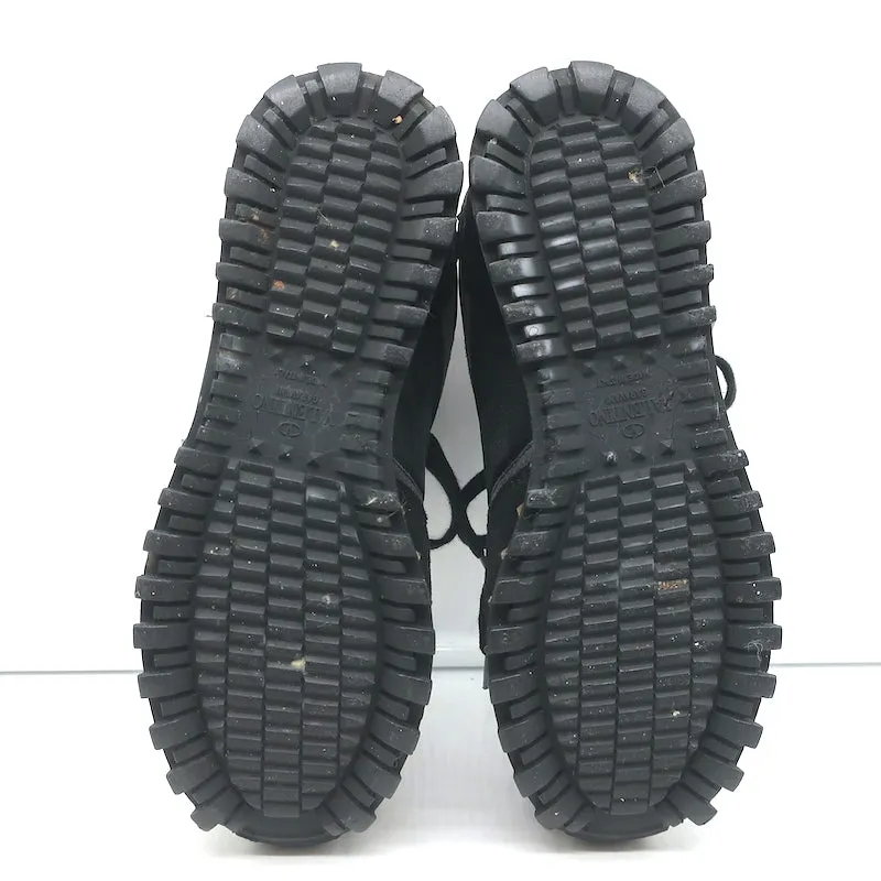 Valentino Soul Rockstud Sneakers Schwarz Camouflage & Grauer Wildleder Größe 35