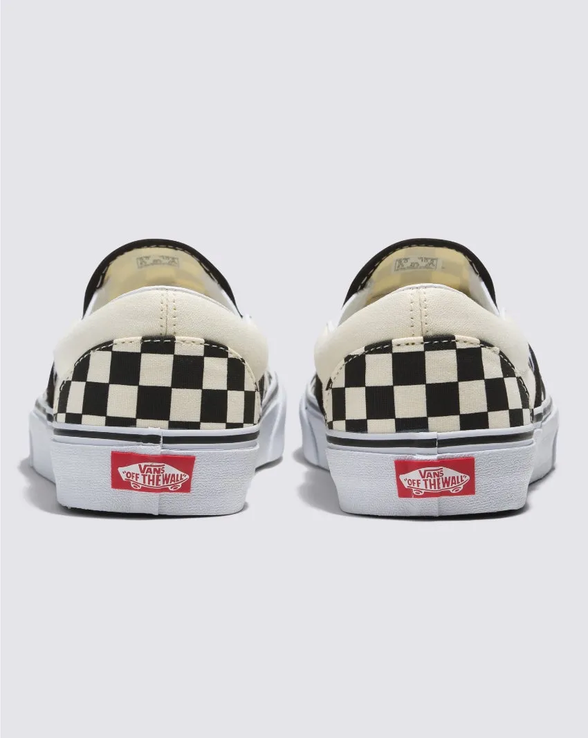 VANS UNISEX CLASSIC SLIP-ON KARIERT SCHWARZ/WEIß CASUAL SNEAKER SCHUHE