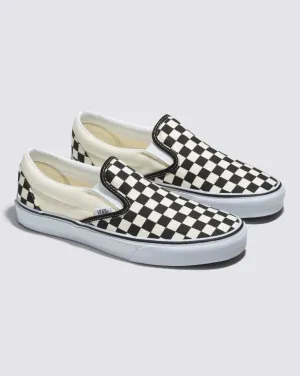 VANS UNISEX CLASSIC SLIP-ON KARIERT SCHWARZ/WEIß CASUAL SNEAKER SCHUHE
