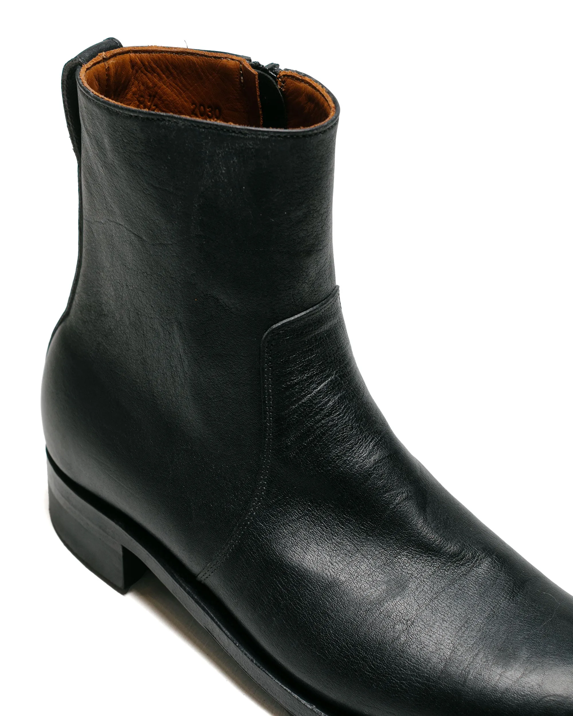 Viberg 2030CH Seitlicher Reißverschluss Stiefel Nero Gewaschenes Känguru (Vorbestellung)